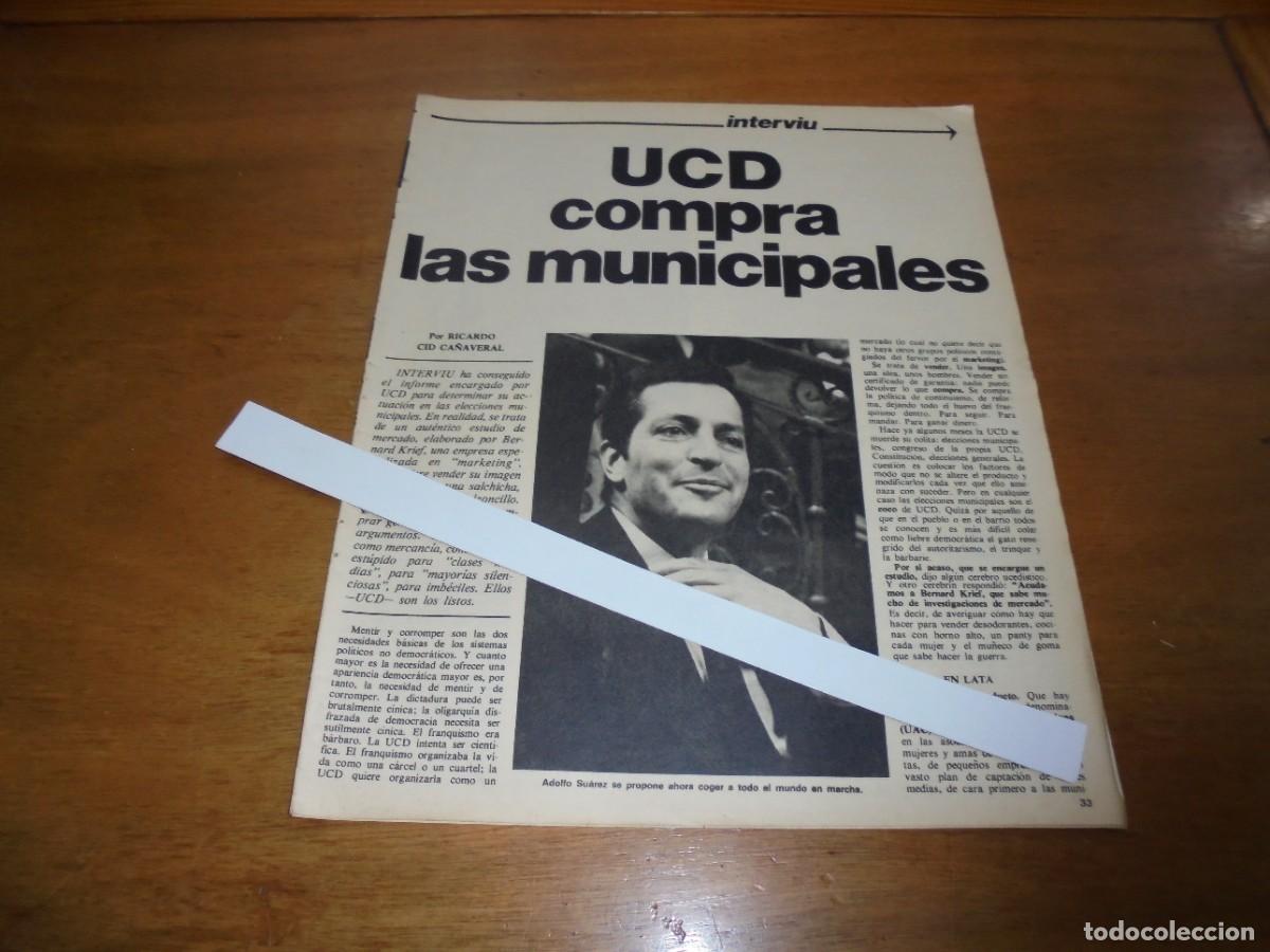 Coleccionismo de Revistas y Peri&oacute;dicos: RETAL 1978: UCD. ELECCIONES MUNICIPALES. ADOLFO SU&Aacute;REZ. JOS&Eacute; LUIS &Aacute;LVAREZ, ALCALDE DE MADRID.