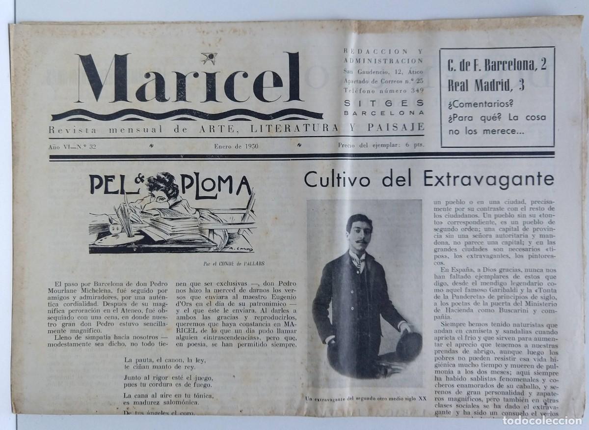 Coleccionismo de revistas y peri&oacute;dicos: Mar i Cel &ndash; Revista mensual de Arte, Literatura y Paisaje &ndash; Enero 1950