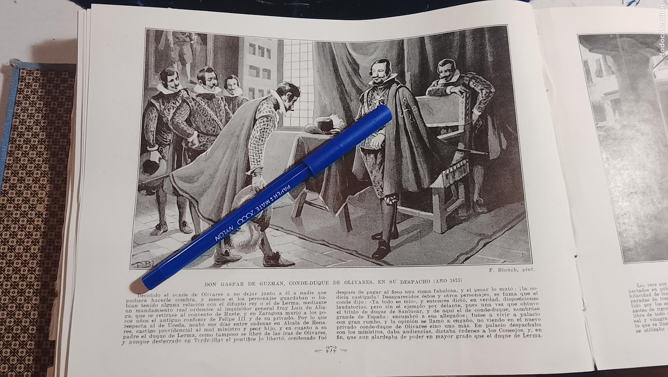 Coleccionismo de revistas y peri&oacute;dicos: hoja libro 1909 - DON GASPAR DE GUZMAN CONDE DUQUE DE OLIVARES EN SU DESPACHO A&Ntilde;O 1623