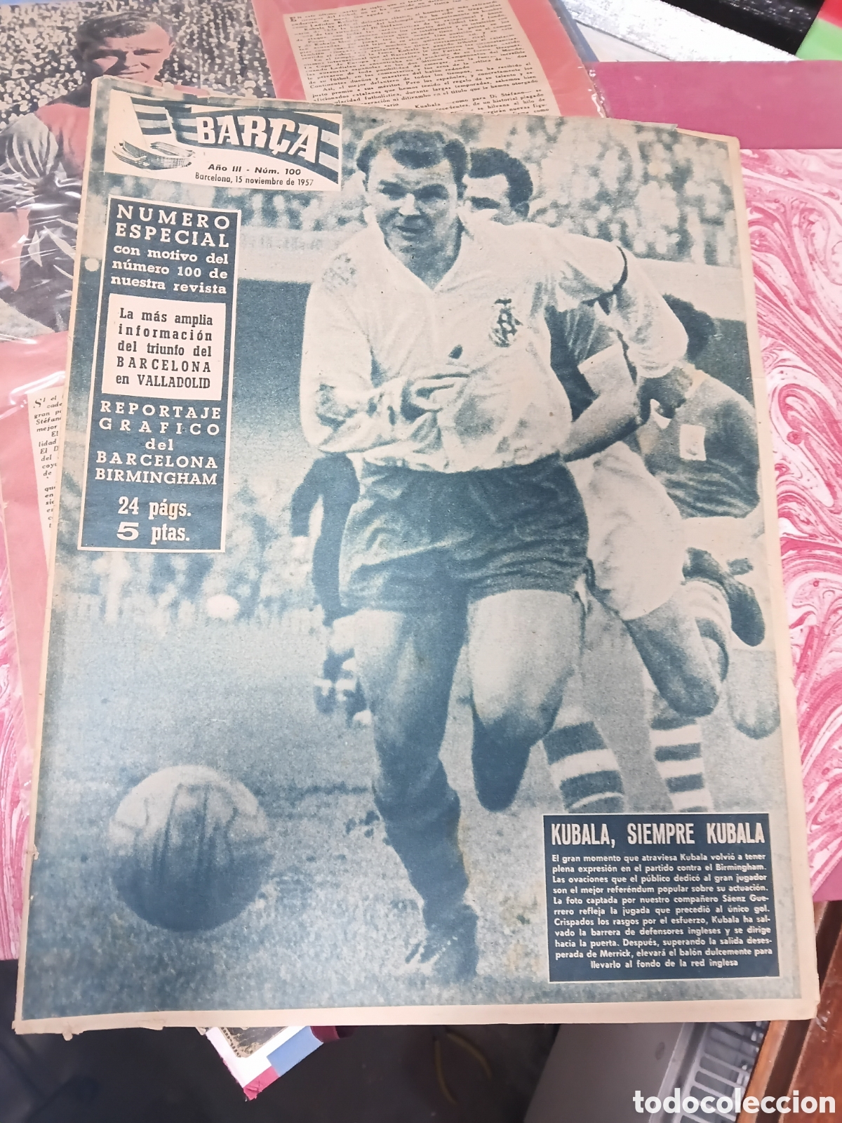 Coleccionismo de Revistas y Peri&oacute;dicos: Revista deportiva n&uacute;mero 100 a&ntilde;o 1957 Kubala