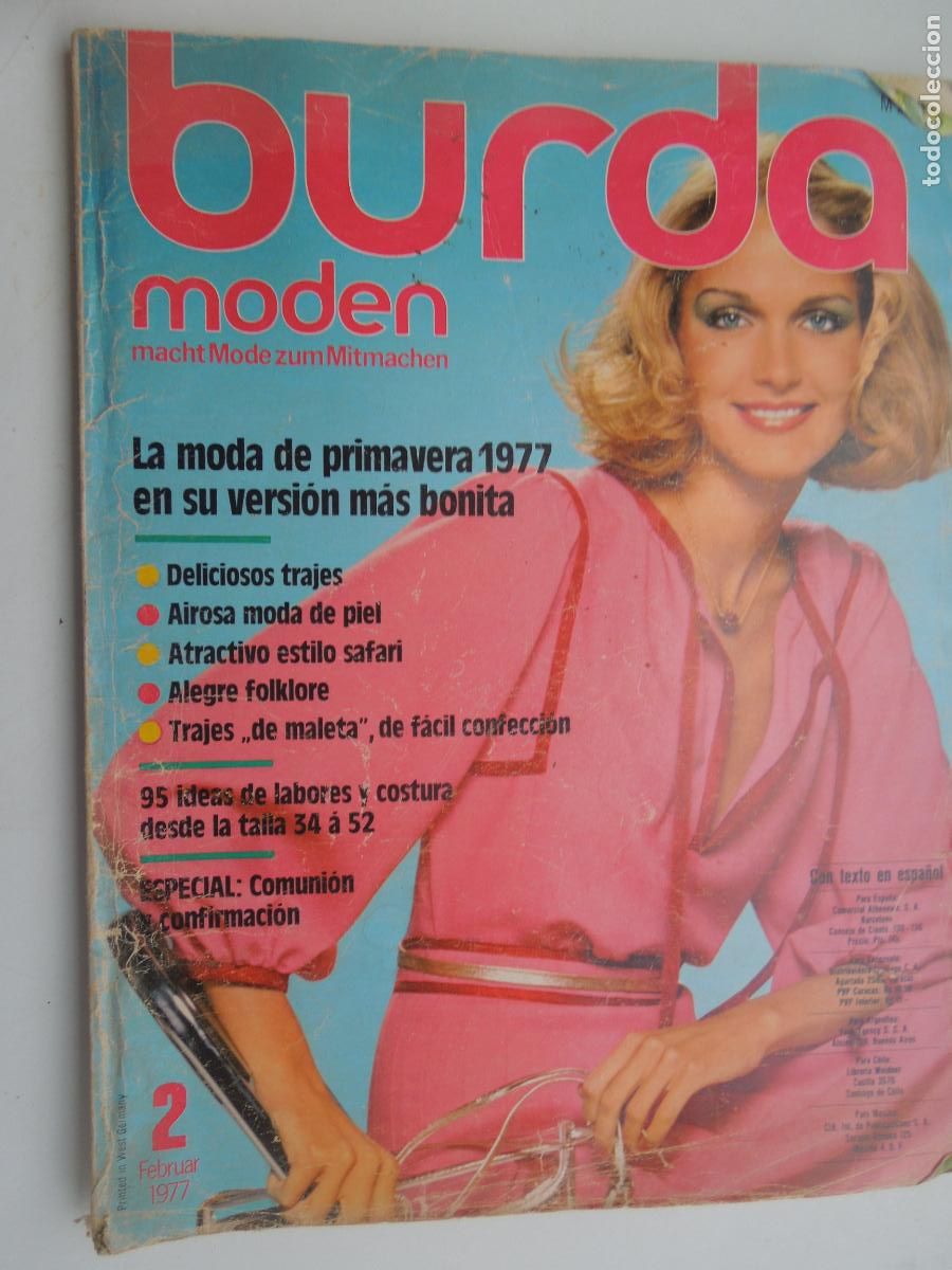 Coleccionismo de revistas y peri&oacute;dicos: BURDA MODEN REVISTA 00-1977 -LA MODA DE PRIMAVERA 1977 -CON PATRONES