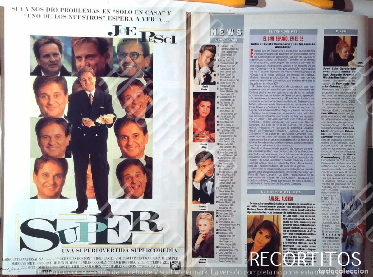 Coleccionismo de Revistas y Peri&oacute;dicos: JOE PESCI LORENZO LAMAS JEANNE MOREAU DAVID BOWIE KRISTIE ALLEY ANABEL ALONSO EMMA COHEN