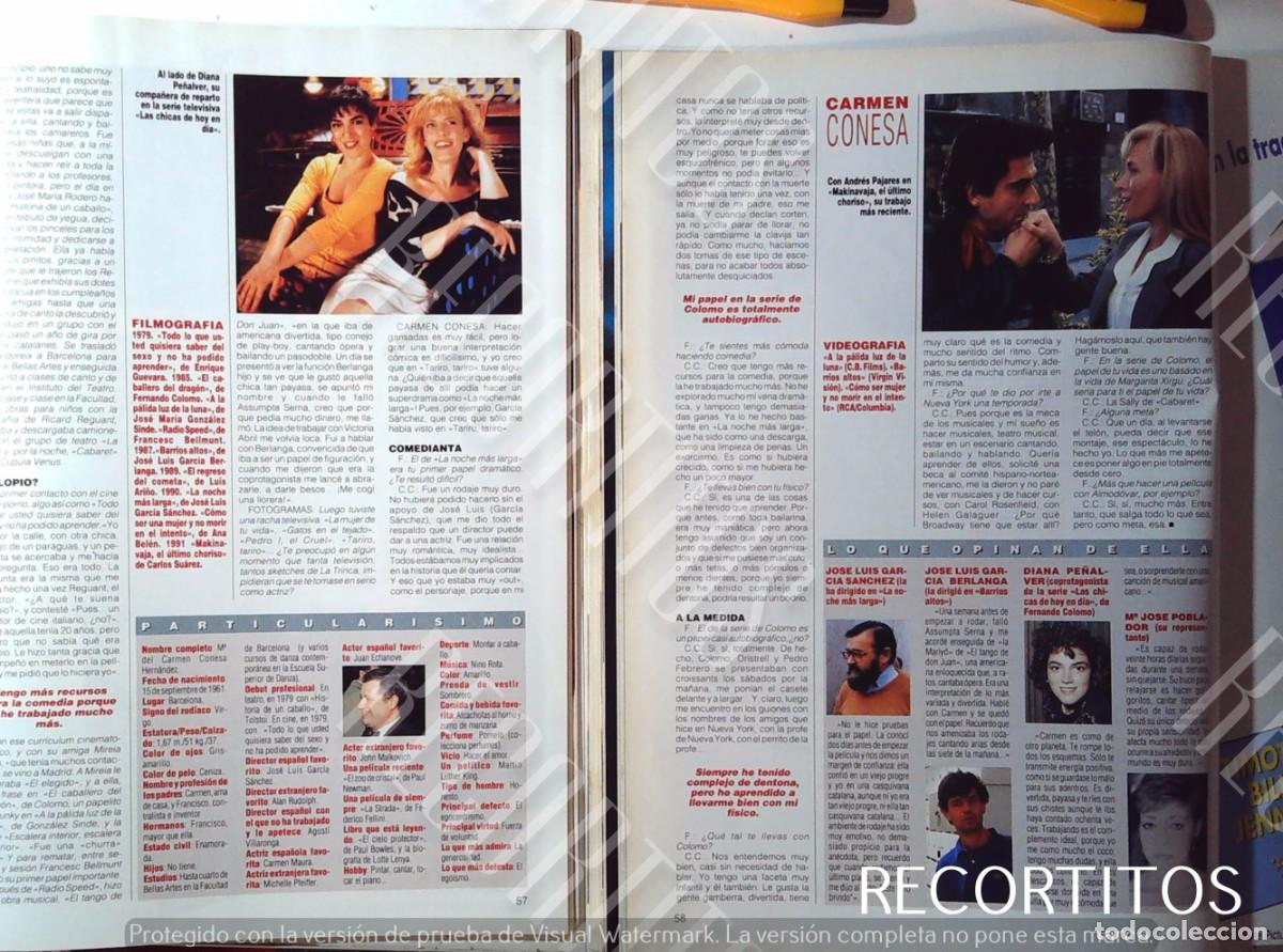 Coleccionismo de Revistas y Peri&oacute;dicos: CARMEN CONESA CHICAS DE HOY EN DIA ANDRES PAJARES MAKI NAVAJA
