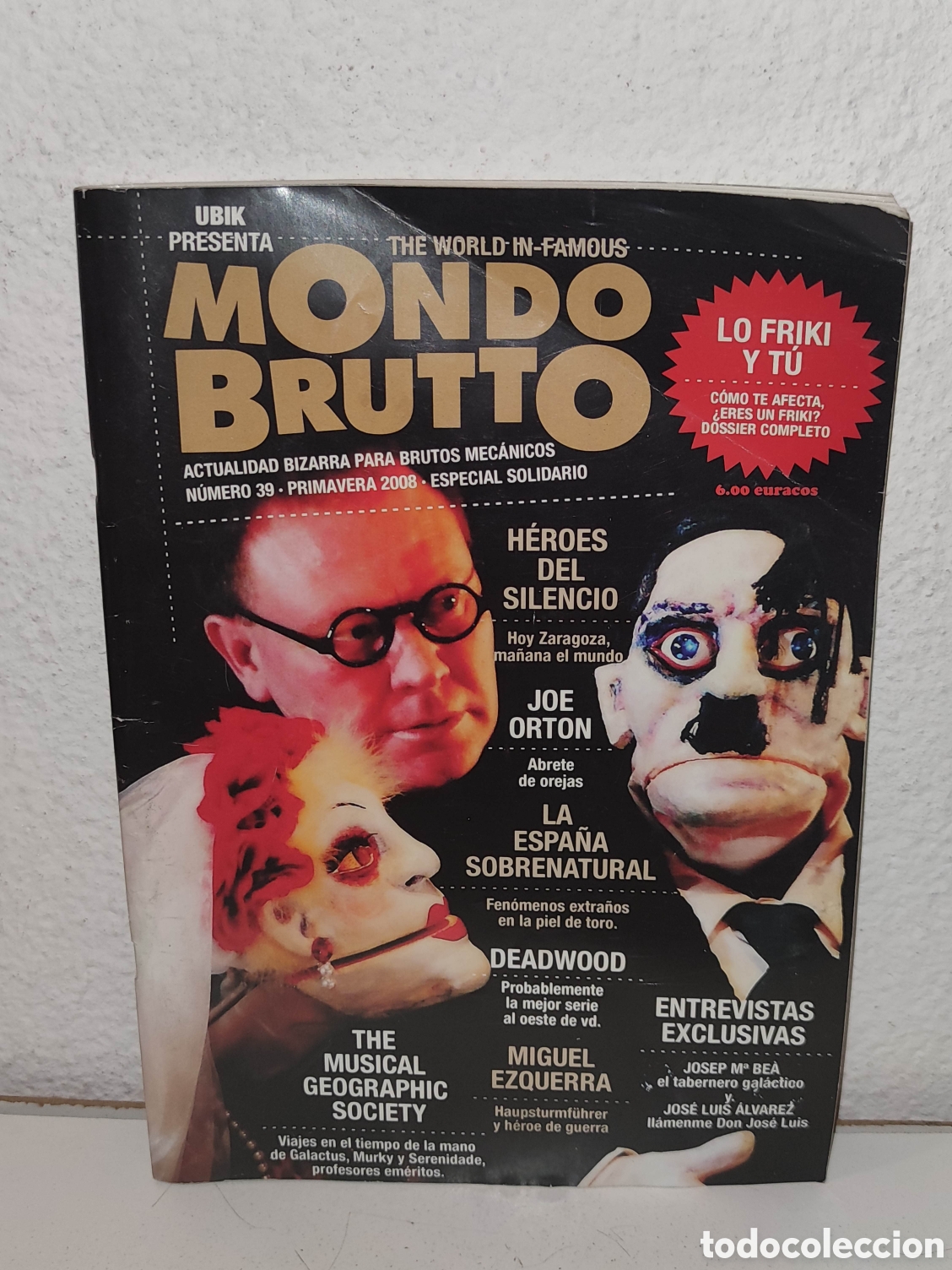 Coleccionismo de Revistas y Peri&oacute;dicos: Revista / Fanzine - Mondo Brutto 39 - Especial solidario - Heroes Silencio, Deadwood, Joe Orton...
