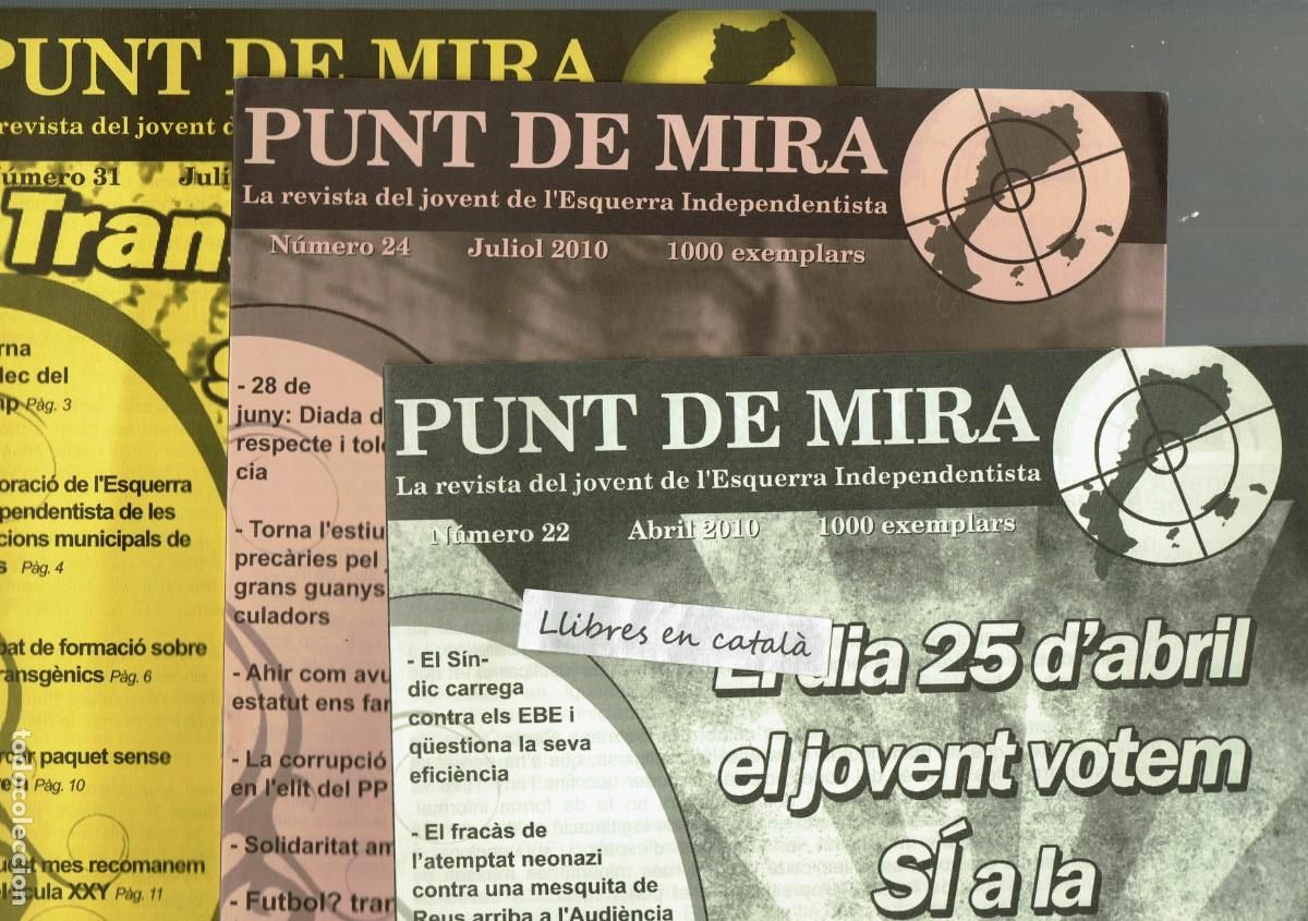 Coleccionismo de revistas y peri&oacute;dicos: PUNT DE MIRA / La revista del jovent de l'Esquerra independentista / 3 n&uacute;meros / Maulets Reus / 2010
