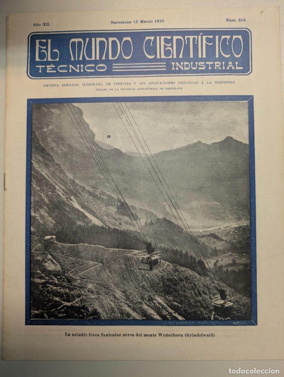 Colecionismo de Revistas e Jornais: 1910 EL MUNDO CIENTIFICO - TECNICO INDUSTRIAL - SOCIEDAD ASTRONOMICA BARCELONA