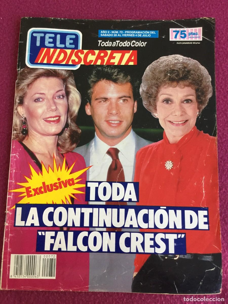 Coleccionismo de Revistas y Peri&oacute;dicos: TELEINDISCRETA - N&ordm; 72 1986 COMPLETA -FALCON CREST, EWOKS & DRODIS STAR WARS EN TELE INDISCRETA