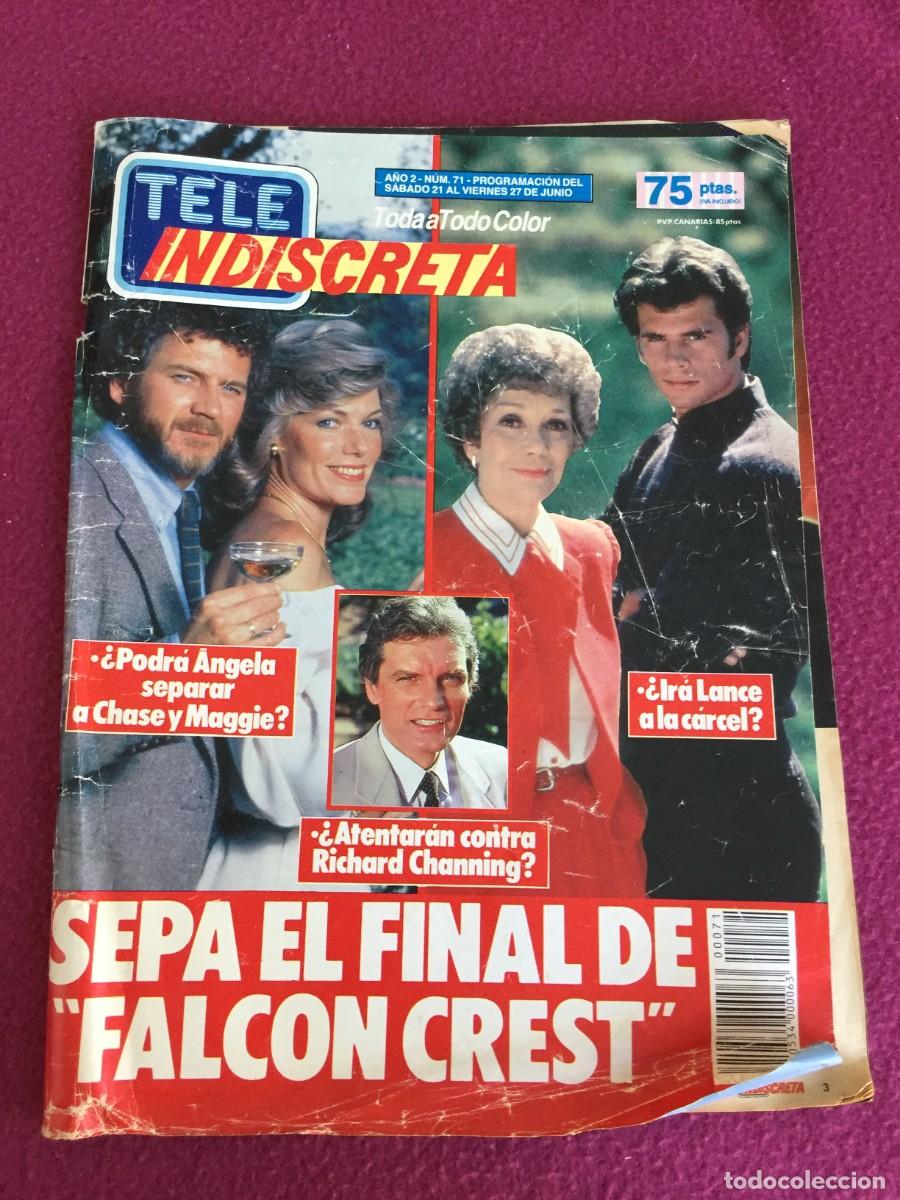 Sammeln von Zeitschriften und Zeitungen: TELE INDISCRETA N&ordm; 71 FINAL FALCON CREST HALCON CALLEJERO BOLA DE CRISTAL TELE&Ntilde;ECOS TELEINDISCRET