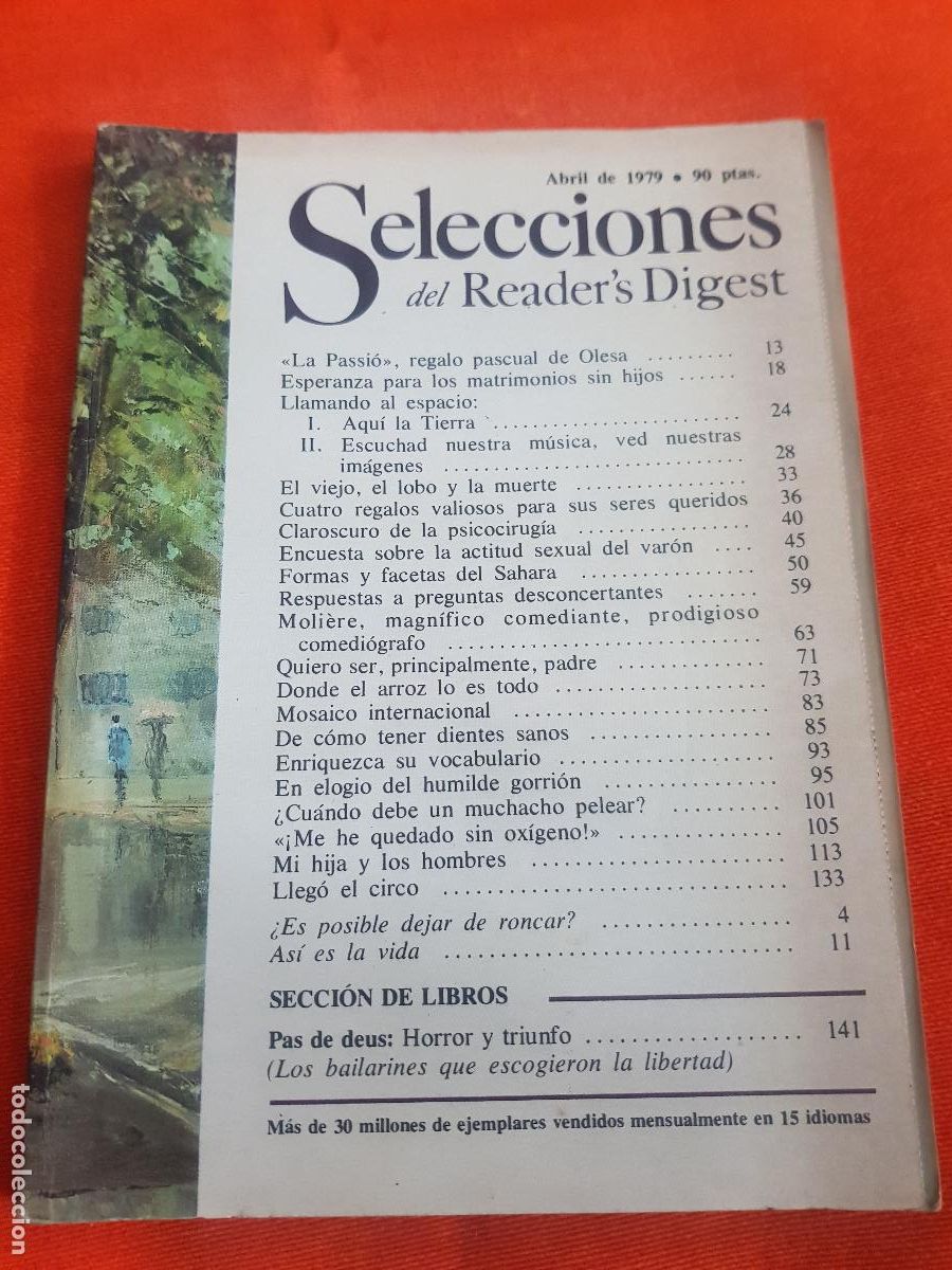 Coleccionismo de Revistas y Peri&oacute;dicos: SELECIONES DEL READERS DIGEST,ABRIL DE 1979
