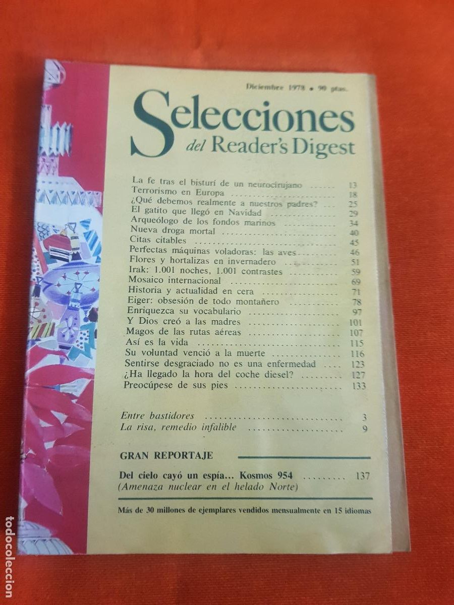 Coleccionismo de Revistas y Peri&oacute;dicos: SELECIONES DEL READERS DIGEST,DICIEMBRE DE 1978
