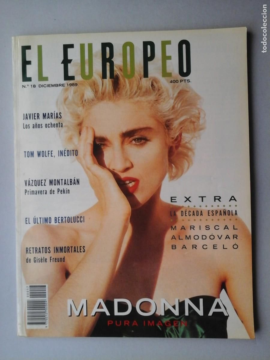 Coleccionismo de Revistas y Peri&oacute;dicos: EL EUROPEO REVISTA. N&ordm; 18 DICIEMBRE 1989. MADONNA. JAVIER MAR&Iacute;AS IN&Eacute;DITO. GIS&Eacute;LE FREUND ... N&ordm; RARO