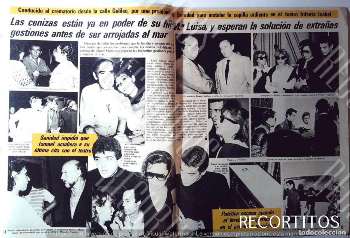 Coleccionismo de Revistas y Peri&oacute;dicos: ISMAEL MERLO CAPILLA ARDIENTE MARIA LUISA MERLO CARLOS LARRA&Ntilde;AGA AMPARO RIVELLES