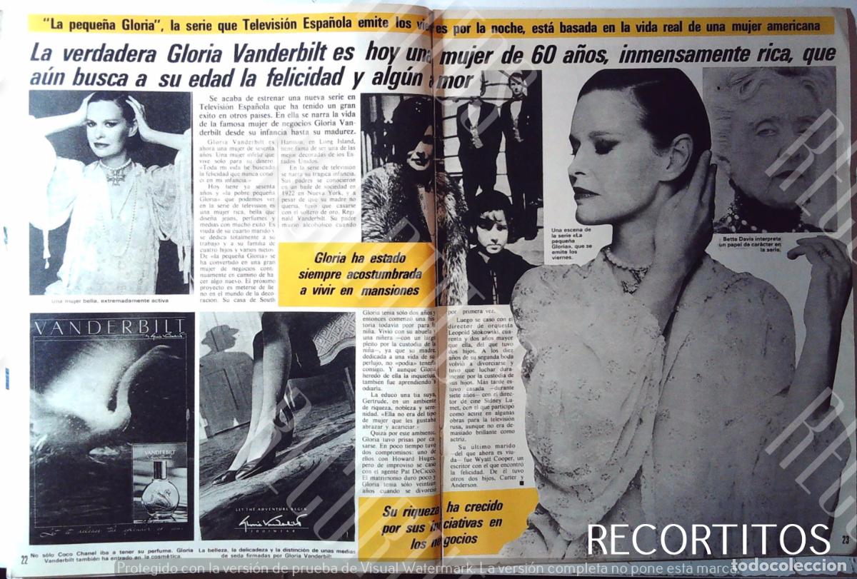 Coleccionismo de Revistas y Peri&oacute;dicos: GLORIA VANDERBILT BETTE DAVIS LA SERIE LA PEQUE&Ntilde;A GLORIA Lucy Gutteridge