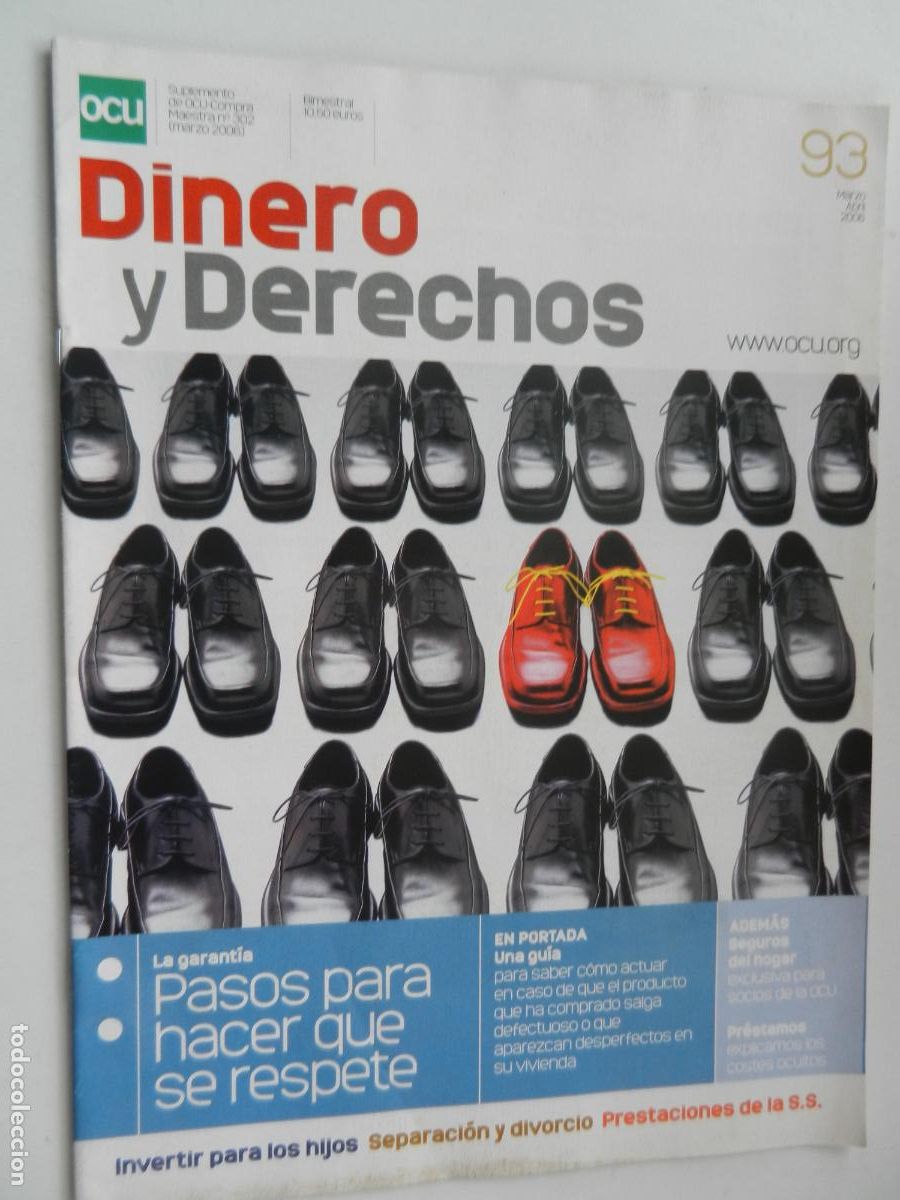 Collezionismo di Riviste e Giornali: OCU REVISTA COMPRA MAESTRA - N&ordm; 302 - MARZO 2006 - DINERO Y DERECHOS