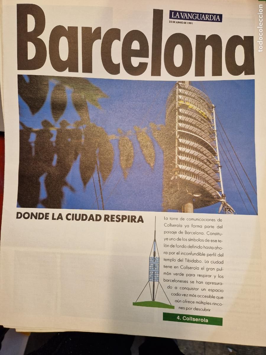 Collezionismo di Riviste e Giornali: LA VANGUARDIA. BARCELONA. 23 DE JUNIO 1991. DONDE LA CIUDAD RESPIRA.