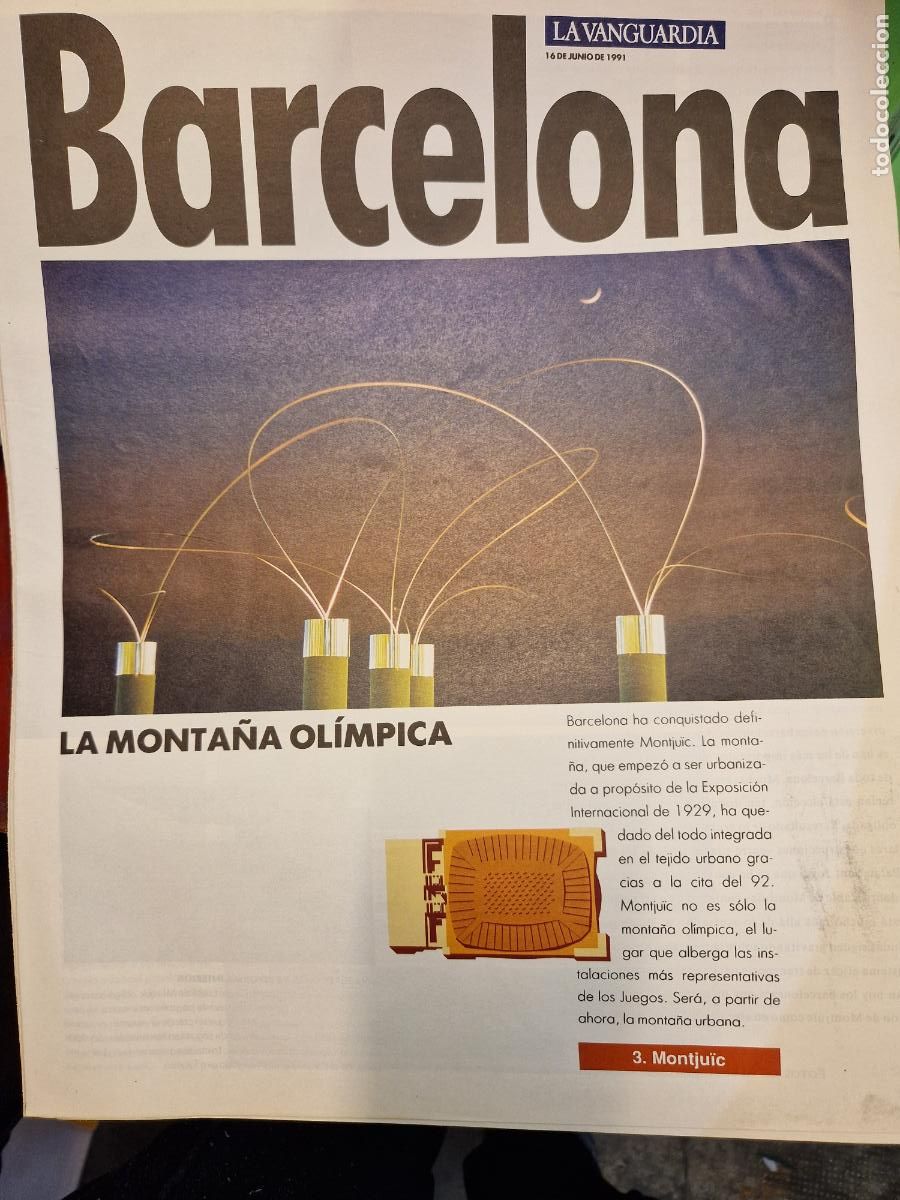 Collezionismo di Riviste e Giornali: LA VANGUARDIA. BARCELONA. 16 DE JUNIO 1991. LA MONTA&Ntilde;A OLIMPICA.