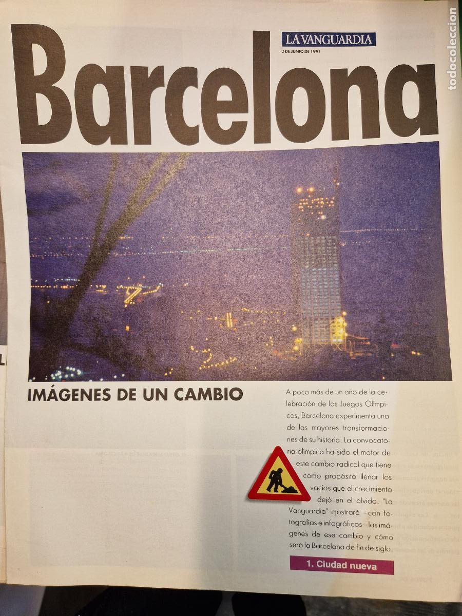 Coleccionismo de Revistas y Peri&oacute;dicos: LA VANGUARDIA. BARCELONA. 9 DE JUNIO 1991.CALLES QUE SON AUTOPISTAS.