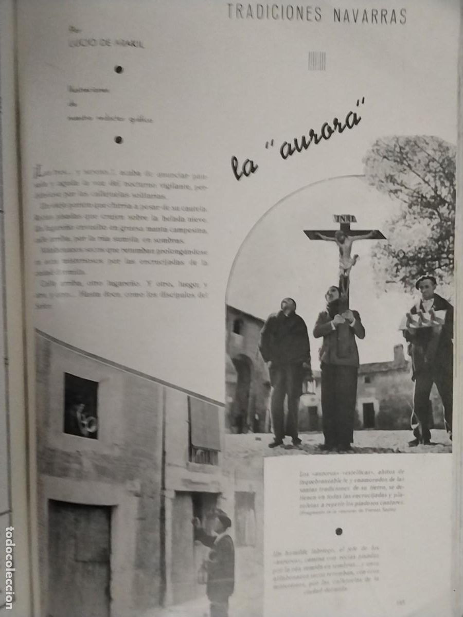 Collezionismo di Riviste e Giornali: TRADICIONES NAVARRAS LA AURORA ESTELLA 4 HOJAS A&Ntilde;O 1936