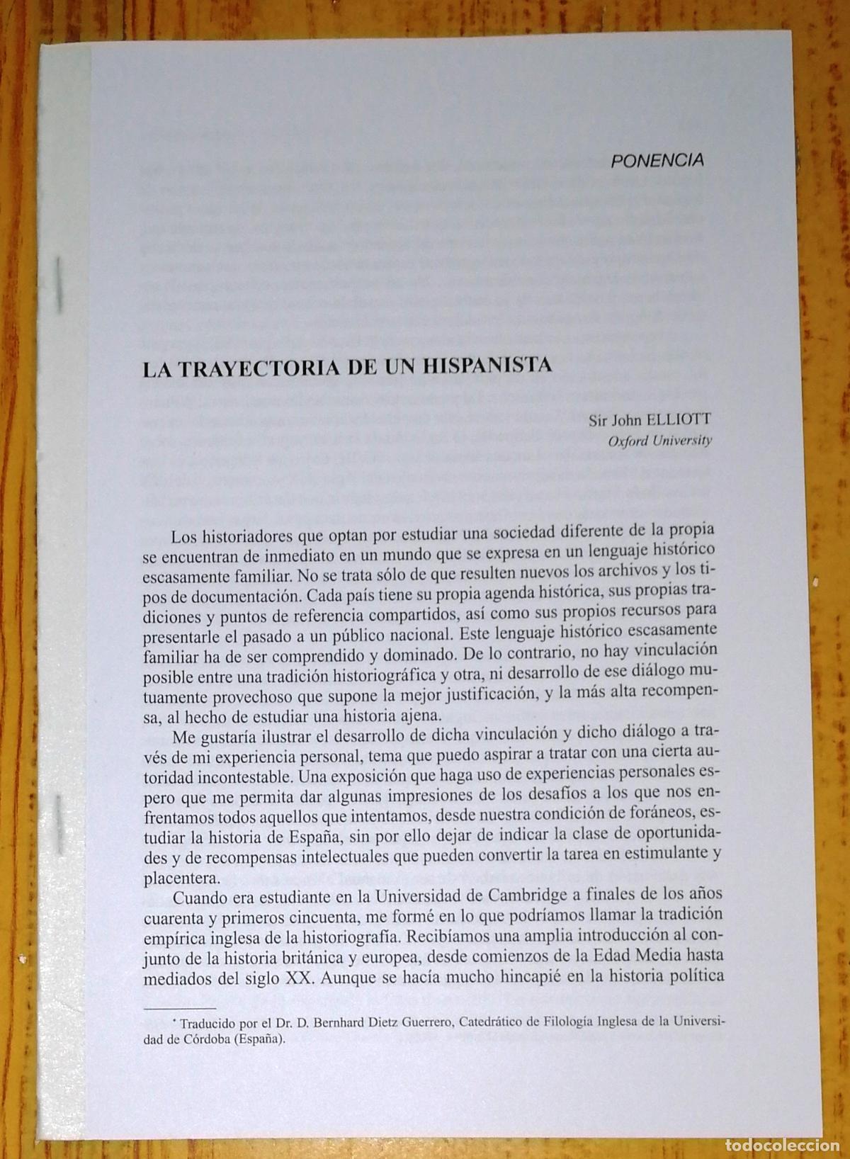 Collection Magazines and Newspapers: SEPARATA. LA TRAYECTORIA DE UN HISPANISTA / Sir John Elliott. - Cajasur, 2001