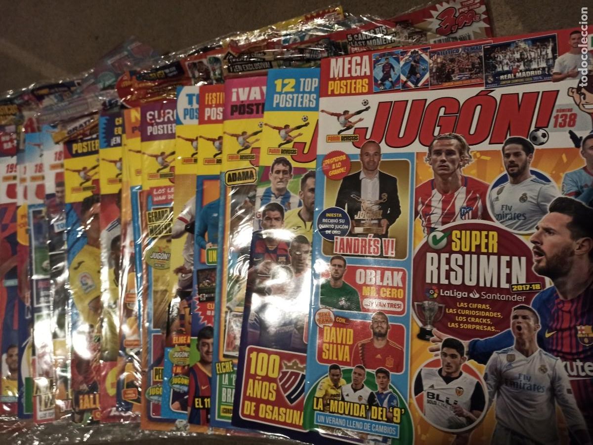 Sammeln von Zeitschriften und Zeitungen: LOTE 30 REVISTAS JUG&Oacute;N PANINI DISTINTAS 2018-2026 SIN REGALOS CON POSTERS LAMINE YAMAL MESSI MBAPPE