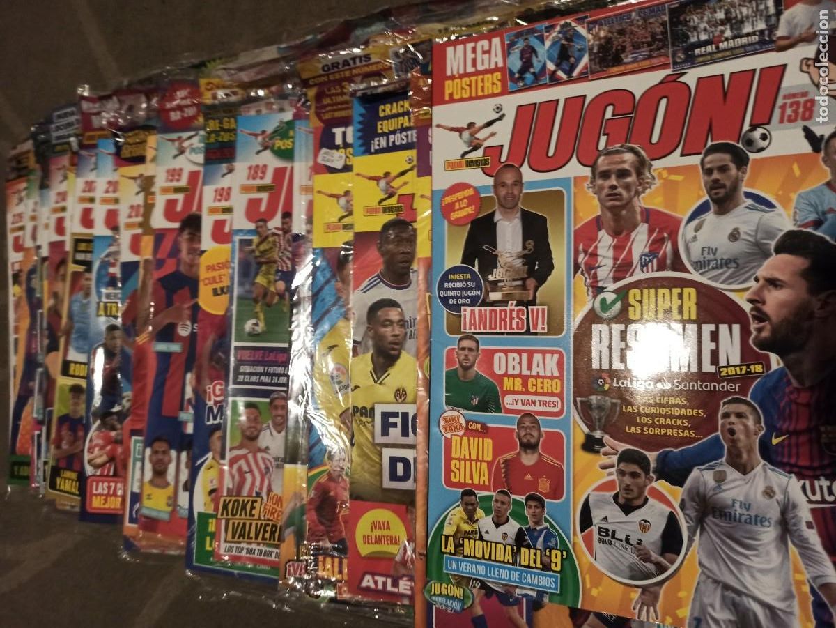Collezionismo di Riviste e Giornali: LOTE 19 REVISTAS JUG&Oacute;N PANINI DISTINTAS 2018-2026 SIN REGALOS CON POSTERS LAMINE YAMAL MESSI MBAPPE