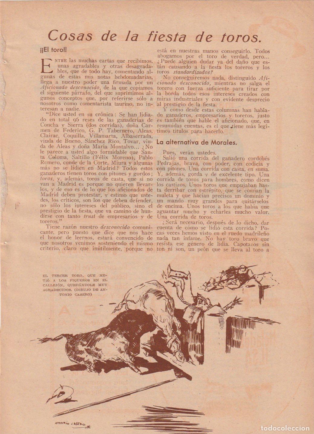Coleccionismo de Revistas y Peri&oacute;dicos: TOROS Y TOREROS * Alternativa de Morales / Manuel Reverte -1933