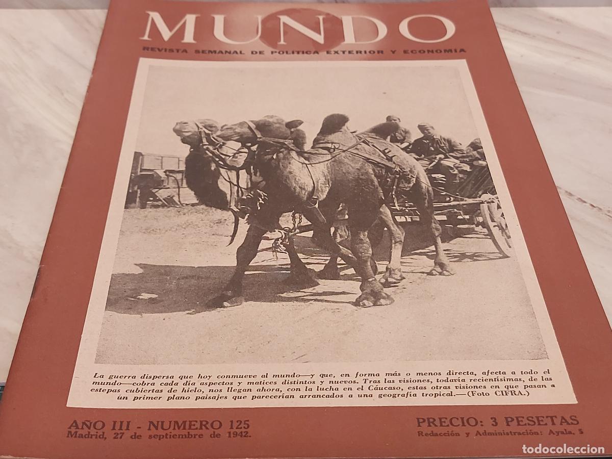 Coleccionismo de Revistas y Peri&oacute;dicos: MUNDO / POL&Iacute;TICA EXTERIOR Y ECONOM&Iacute;A / N.&ordm; 125 / A&Ntilde;O 1942 / USO DE LA &Eacute;POCA