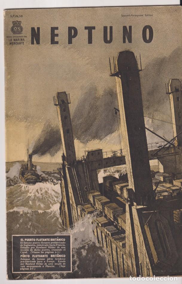 Collectionnisme de Revues et Journaux: Neptuno. Revista Militar. El Puente flotante Brit&aacute;nico. Edici&oacute;n en Espa&ntilde;ol y portugu&eacute;s