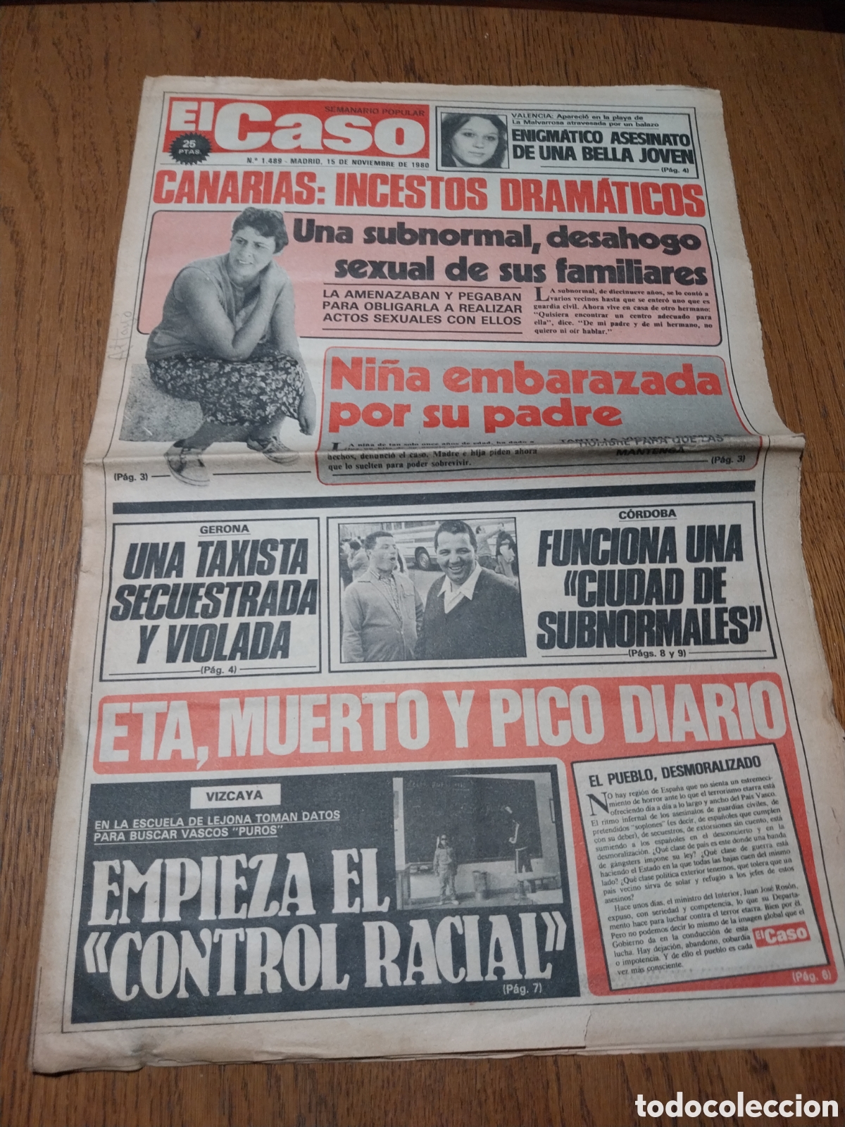 Coleccionismo de Revistas y Peri&oacute;dicos: EL CASO 1980 ESCUELA DE LEJONA VASCOS PUROS. LA CIUDAD FELIZ DE CABRA CORDOBA.