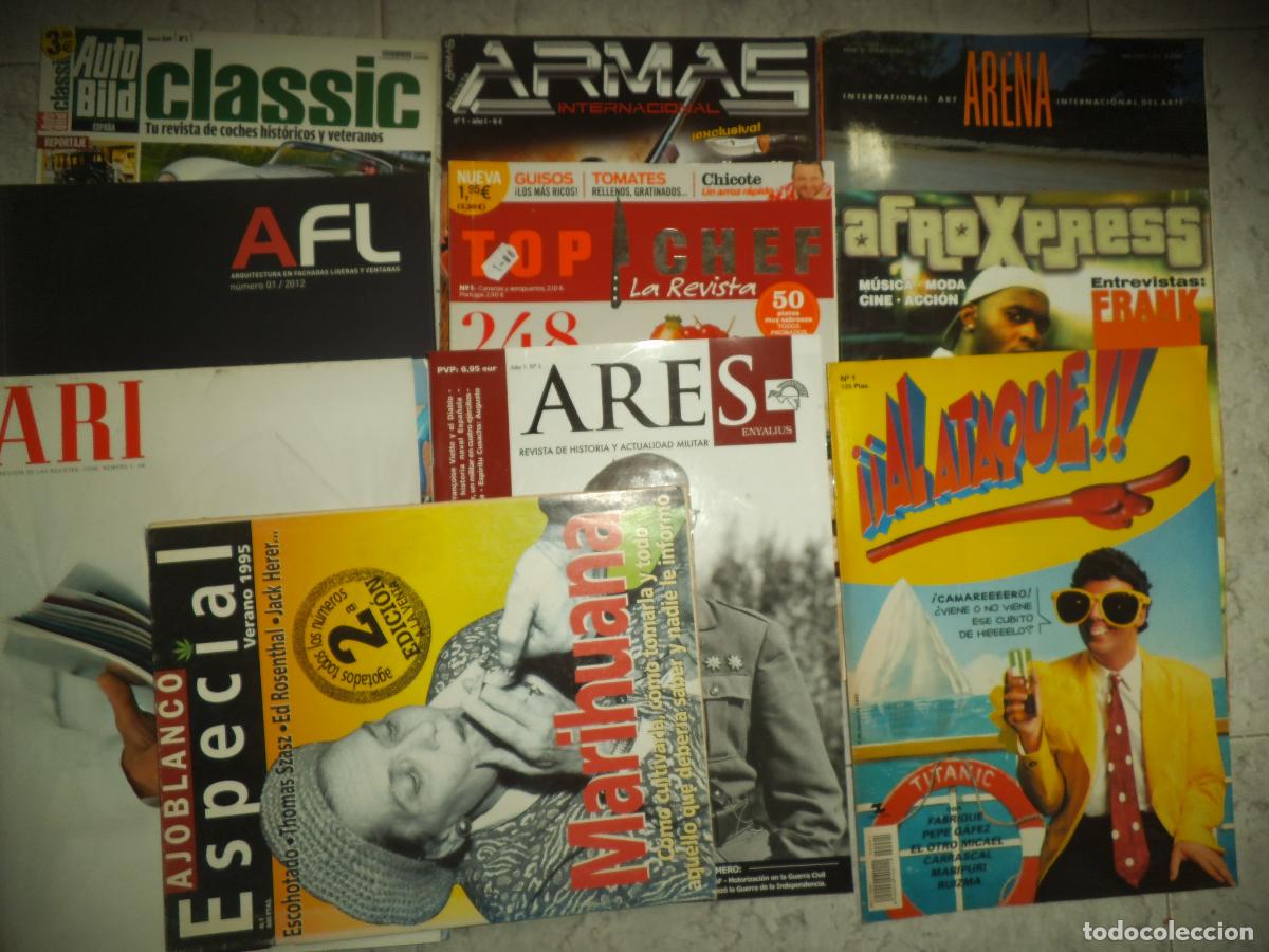 Coleccionismo de Revistas y Peri&oacute;dicos: lote n&ordm; 17, 10 revistas, n&ordm; 1 y 0,ajoblanco especial, afl, ares, top chef, arena, ataque, afro expre