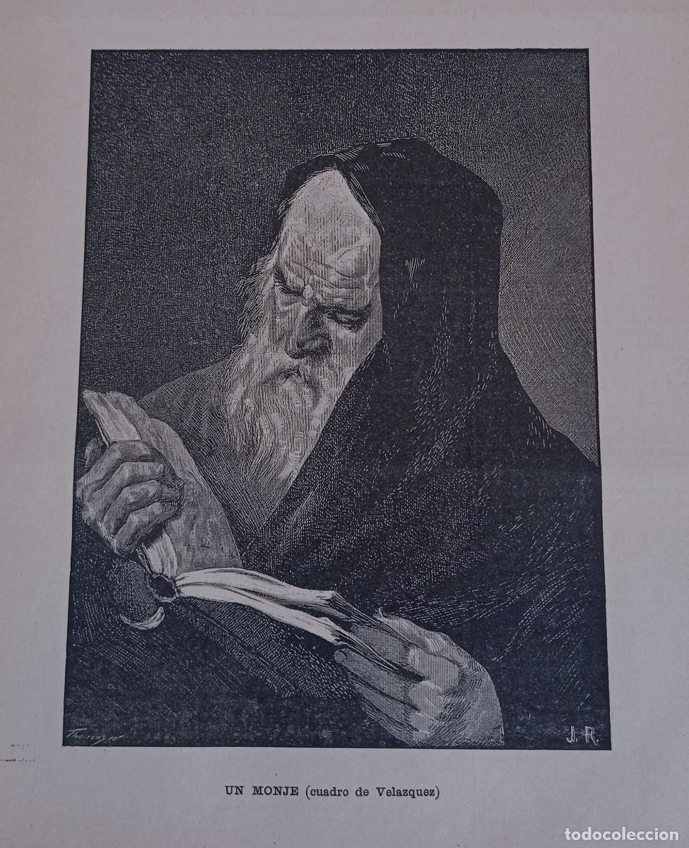 Coleccionismo de Revistas y Peri&oacute;dicos: VEL&Aacute;ZQUEZ - UN MONJE - UNA HOJA PUBLICACI&Oacute;N CIRCA 1900