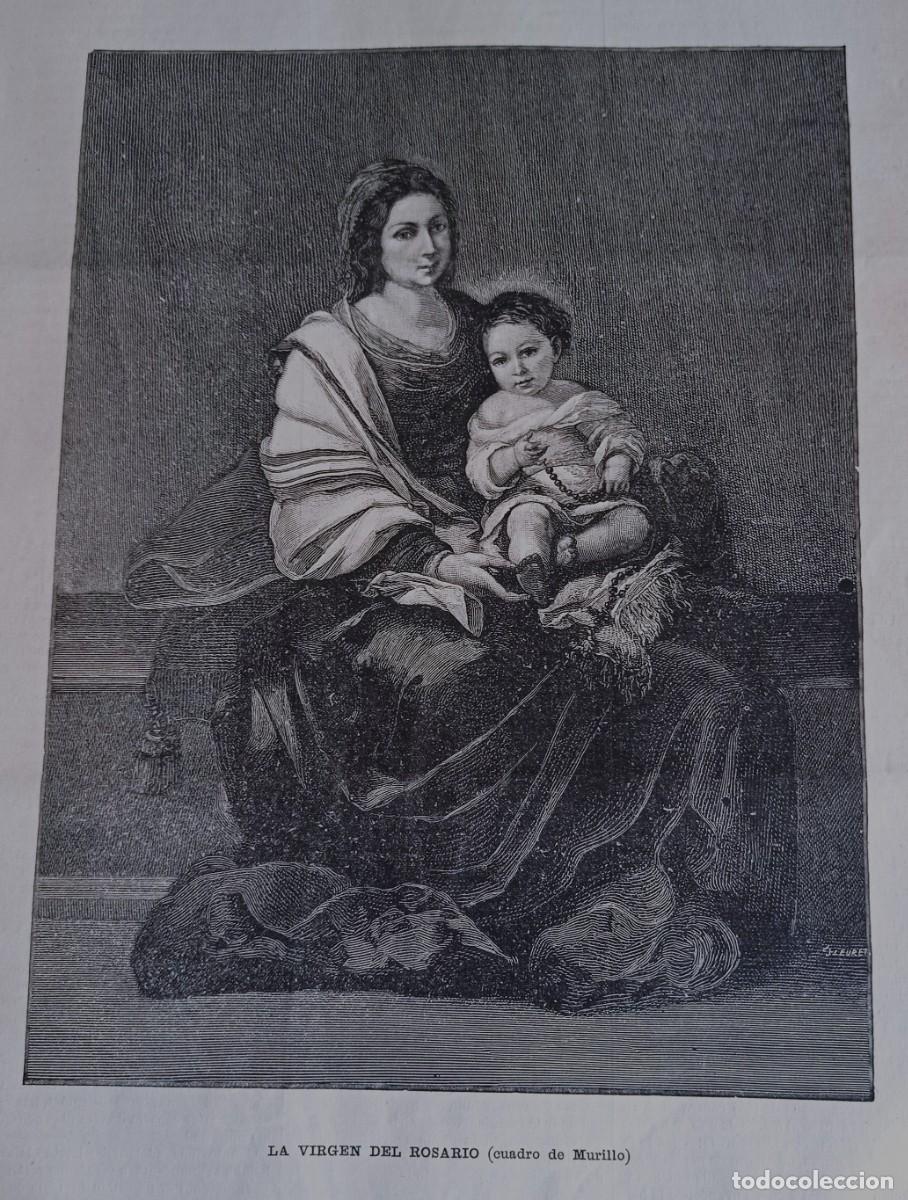 Collezionismo di Riviste e Giornali: MURILLO - VIRGEN DEL ROSARIO - UNA HOJA PUBLICACI&Oacute;N CIRCA 1900