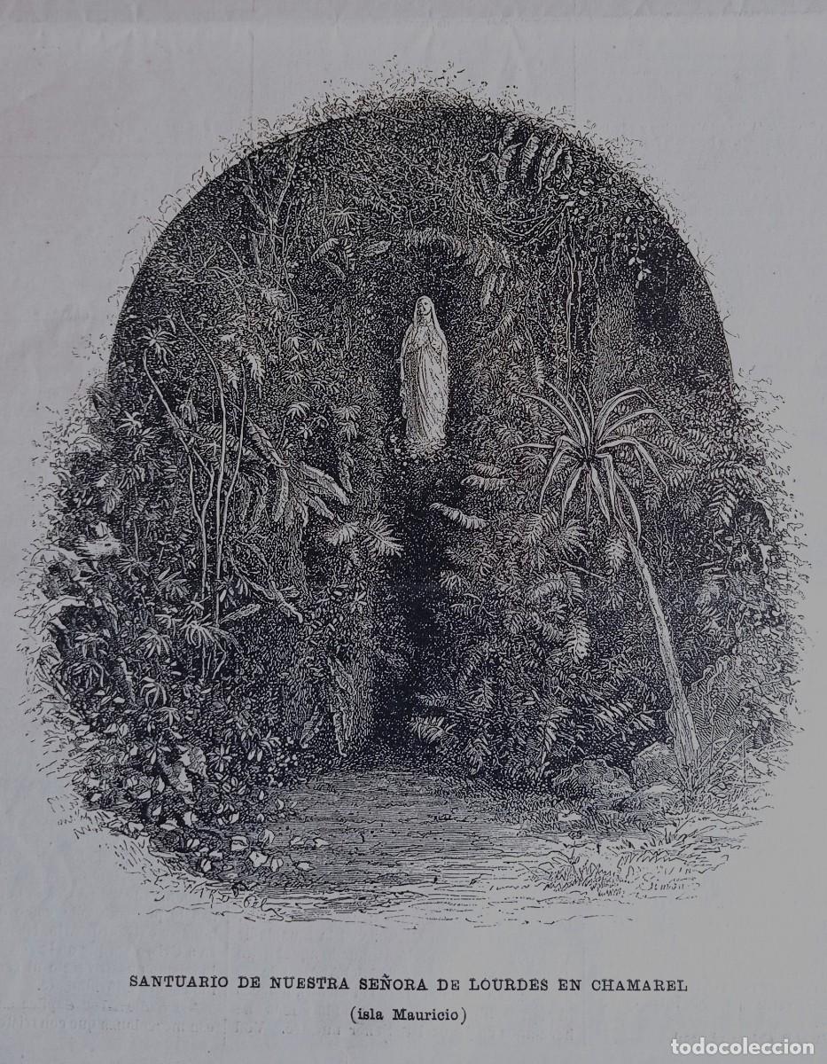 Collezionismo di Riviste e Giornali: ISLA MAURICIO - SE&Ntilde;ORA DE LOURDES - UNA HOJA PUBLICACI&Oacute;N CIRCA 1900