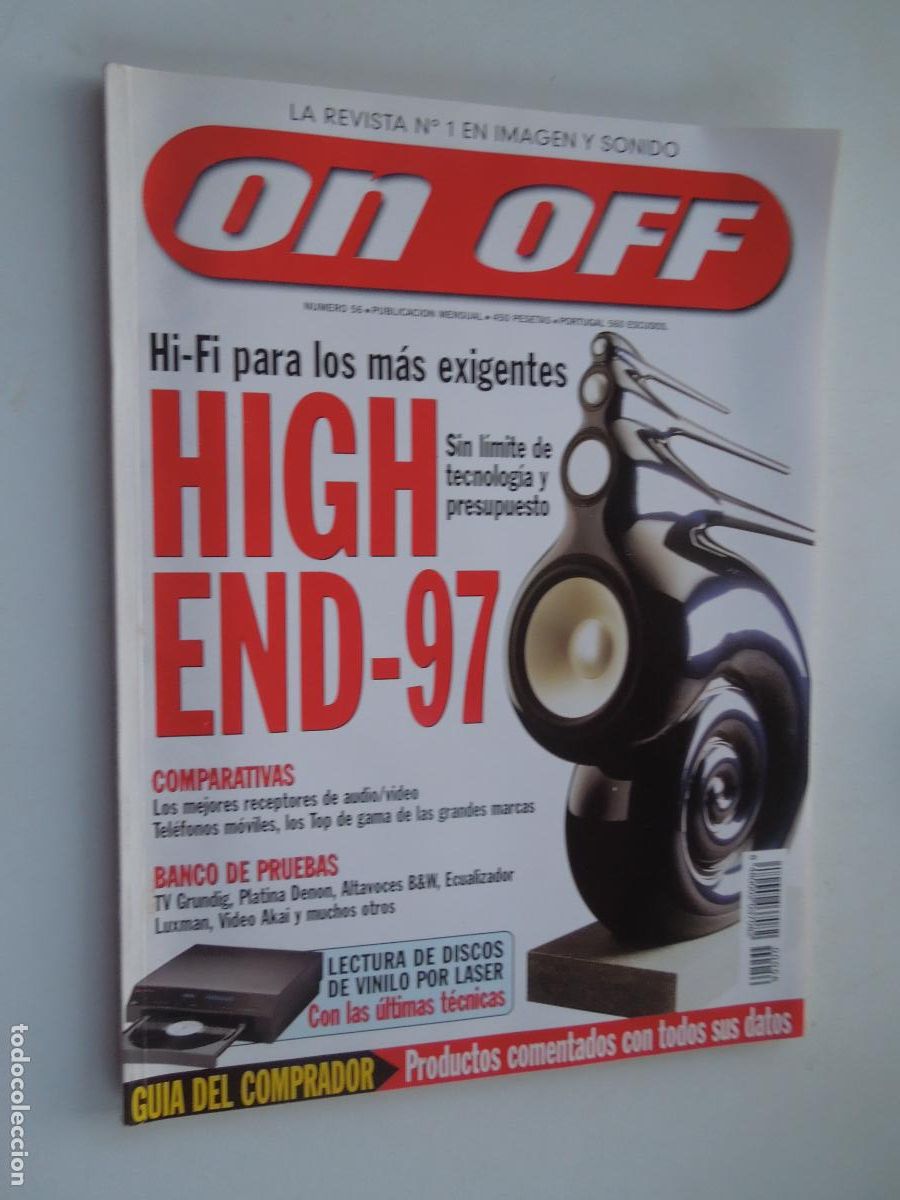 Coleccionismo de Revistas y Peri&oacute;dicos: ON OFF N&ordm; 56 REVISTA N&ordm; 1 EN IMAGEN Y SONIDO - HIGH END- 97 -