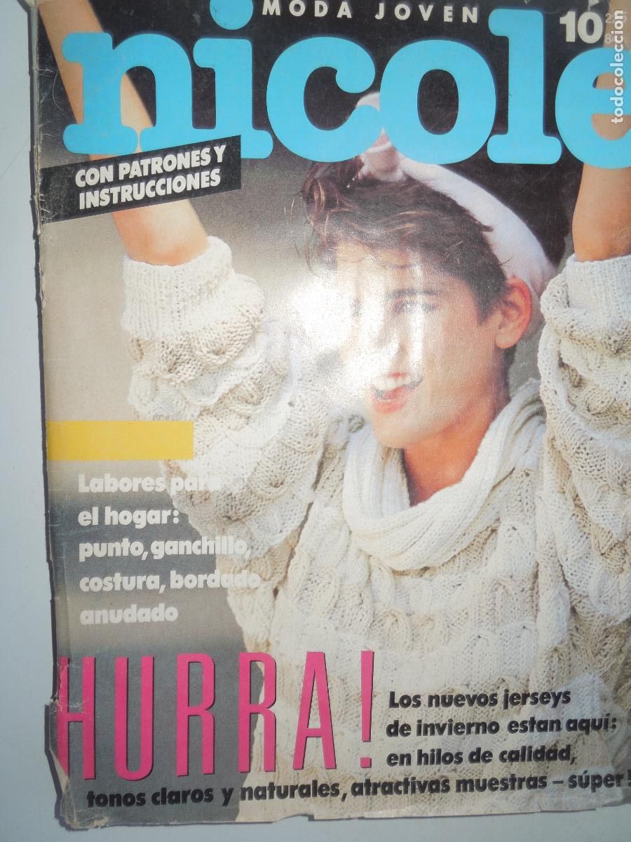 Coleccionismo de Revistas y Peri&oacute;dicos: NICOLE REVISTA - N&ordm; 10 - 84- MODA JOVEN CON PATRONES E INSTRUCCIONES -