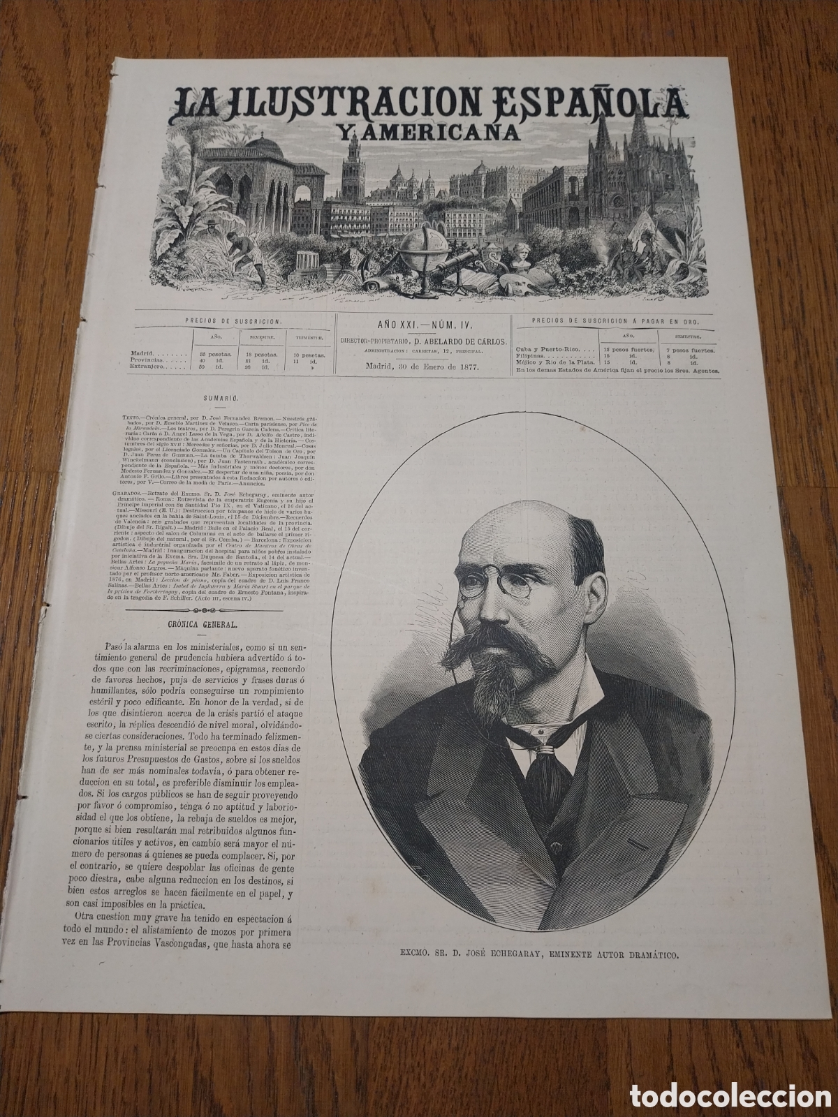 Coleccionismo de Revistas y Peri&oacute;dicos: EL CASO 1877 RECUERDOS DE VALENCIA. BAILE EN EL PALACIO REAL DE MADRID.HOSPITAL PARA POBRES MADRID