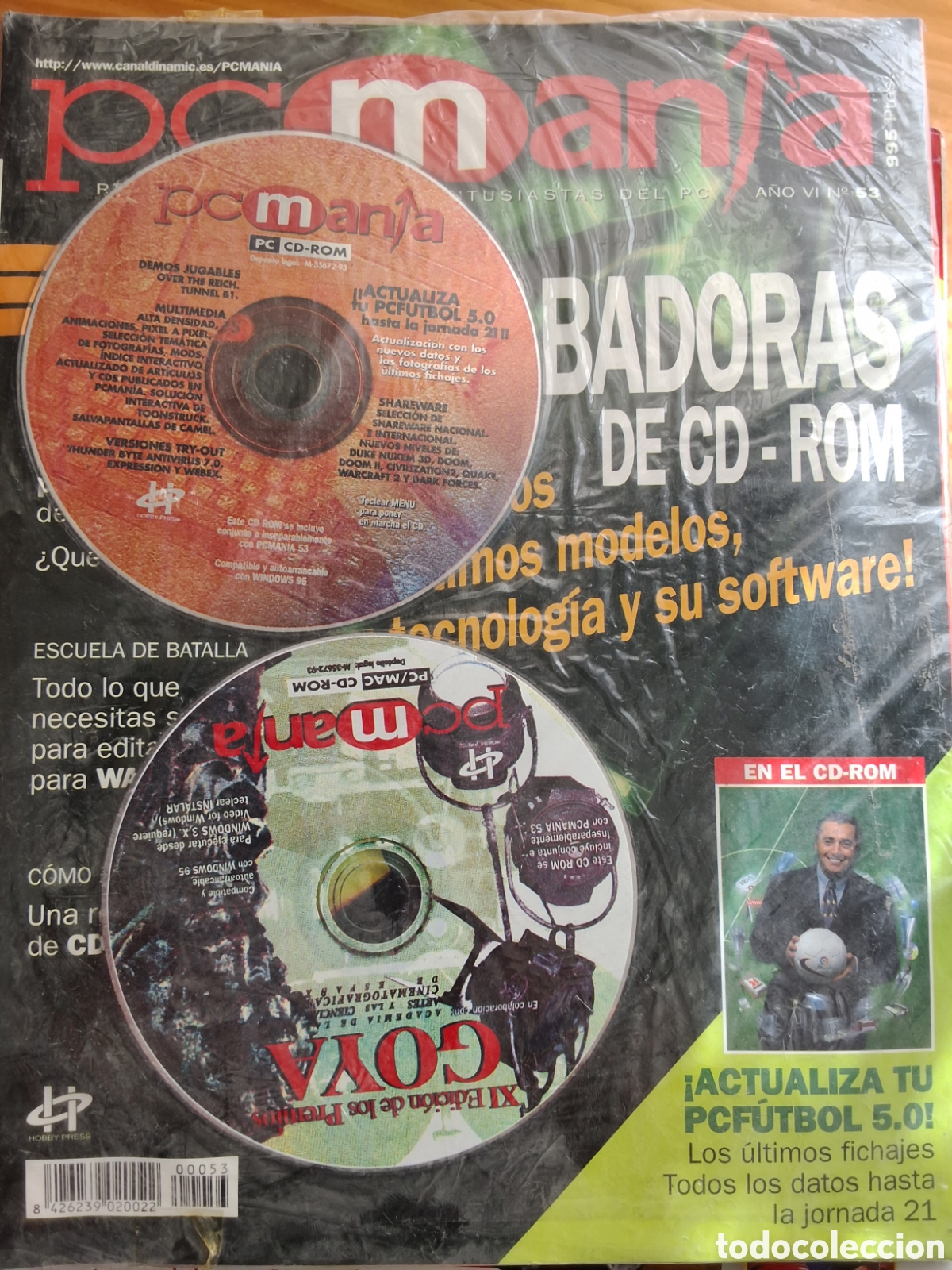 Coleccionismo de Revistas y Peri&oacute;dicos: Pc mania revista inform&aacute;tica n&uacute;mero 53 incluye CDs sin utilizar actualizaci&oacute;n pc futbol 5.0