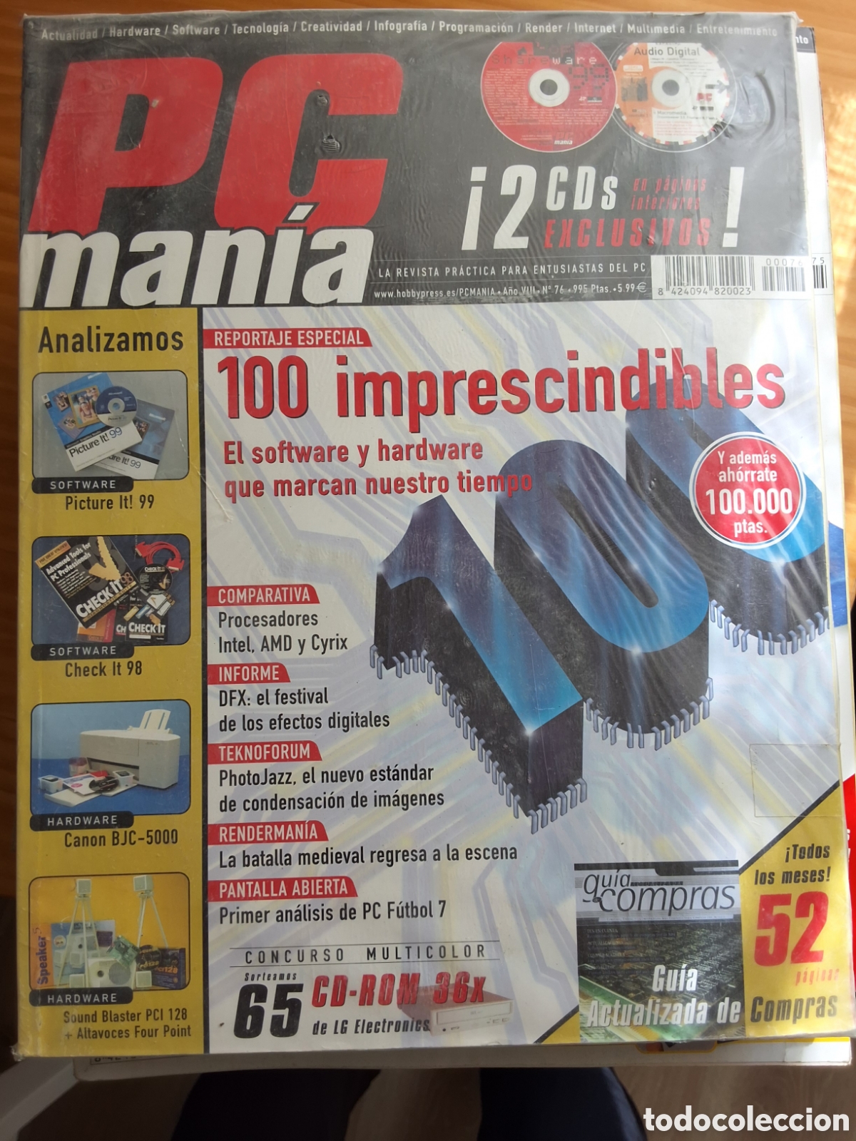 Coleccionismo de Revistas y Peri&oacute;dicos: Pc mania revista inform&aacute;tica n&uacute;mero 76 incluye CDs sin utilizar