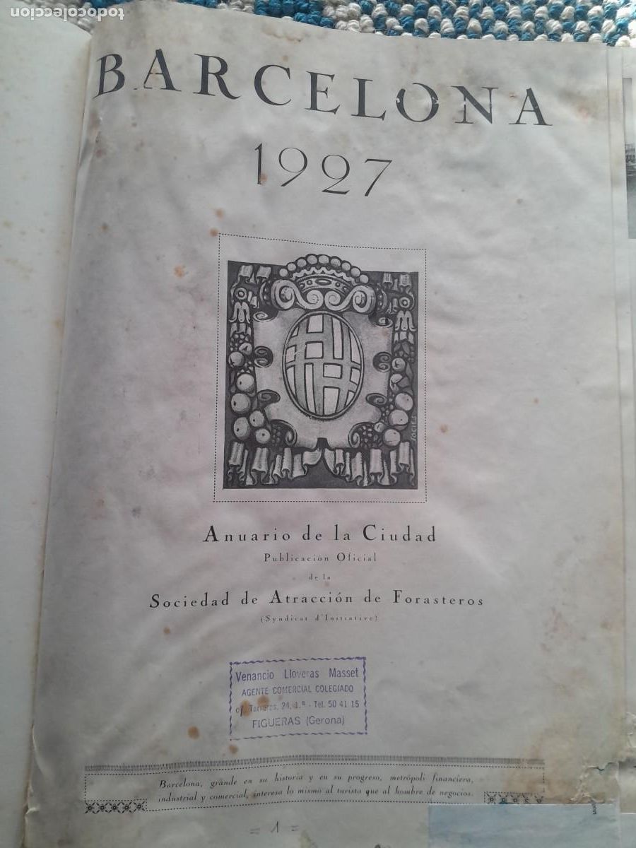 Coleccionismo de Revistas y Peri&oacute;dicos: BARCELONA 1927. ANUARIO DE LA CIUDAD. SOCIEDAD DE ATRACCION DE FORASTEROS.