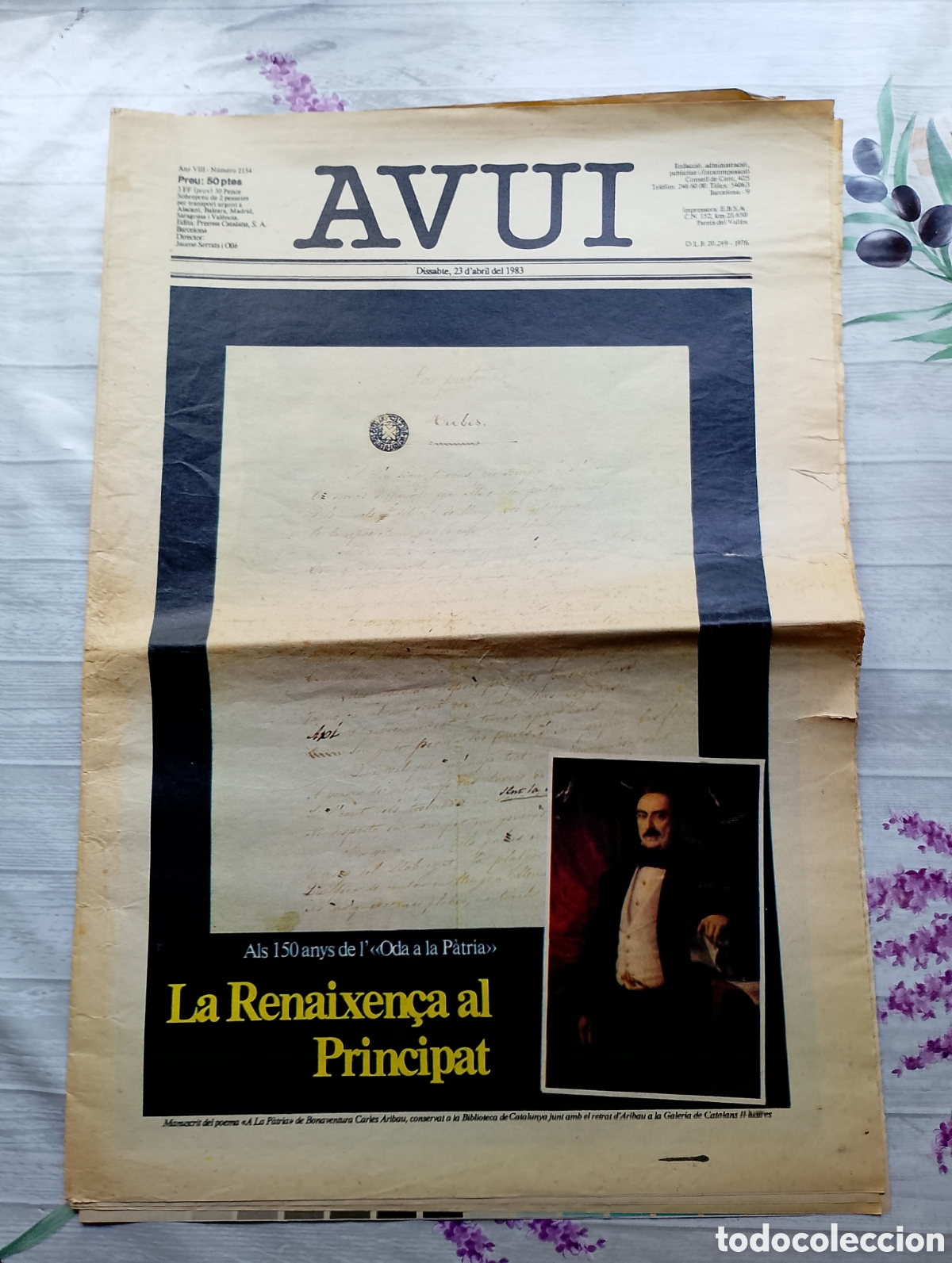 Sammeln von Zeitschriften und Zeitungen: La Renaixen&ccedil;a al Principat. Diari Avui