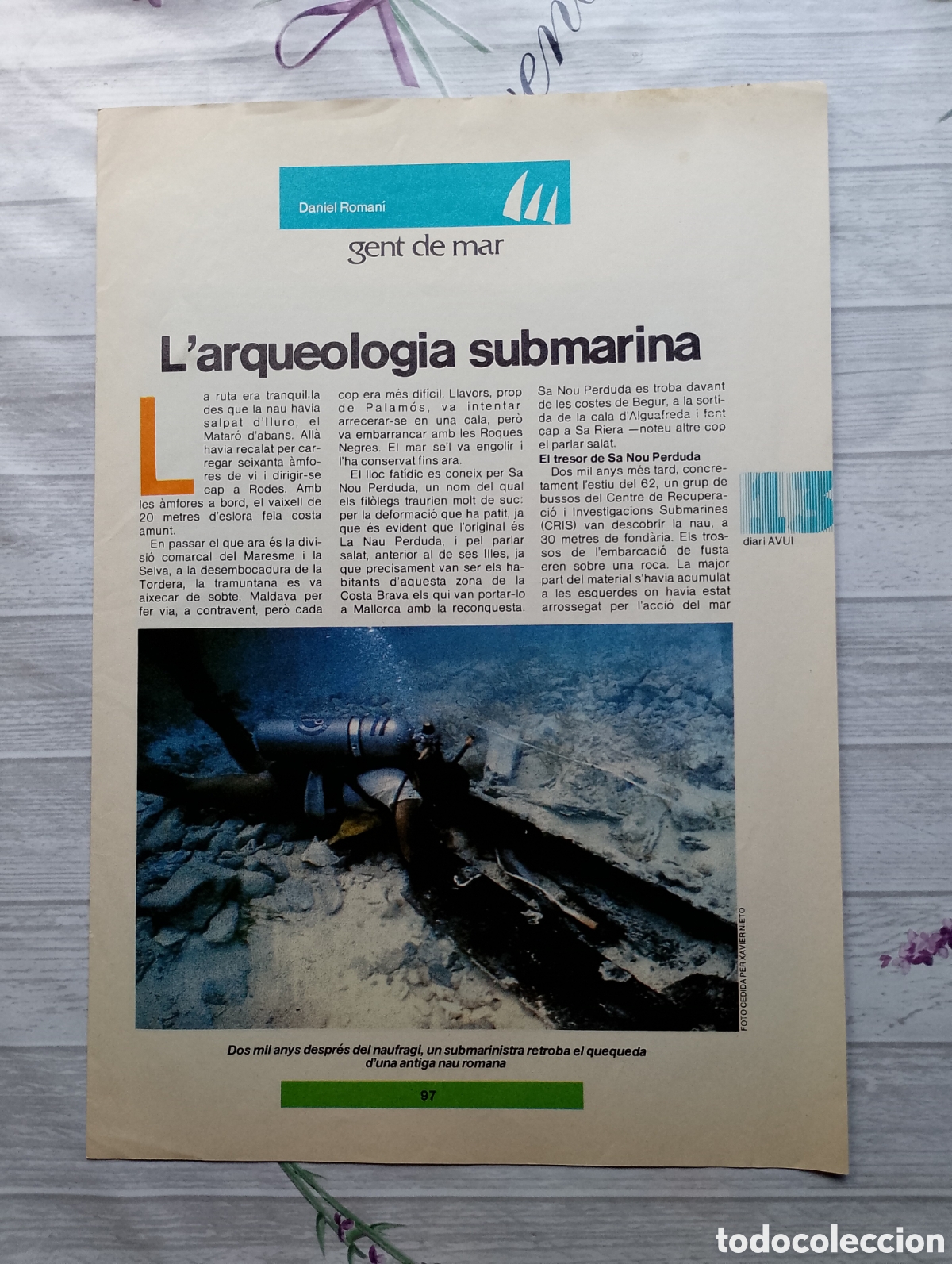 Coleccionismo de Revistas y Peri&oacute;dicos: L'arqueologia submarina. Gent de mar