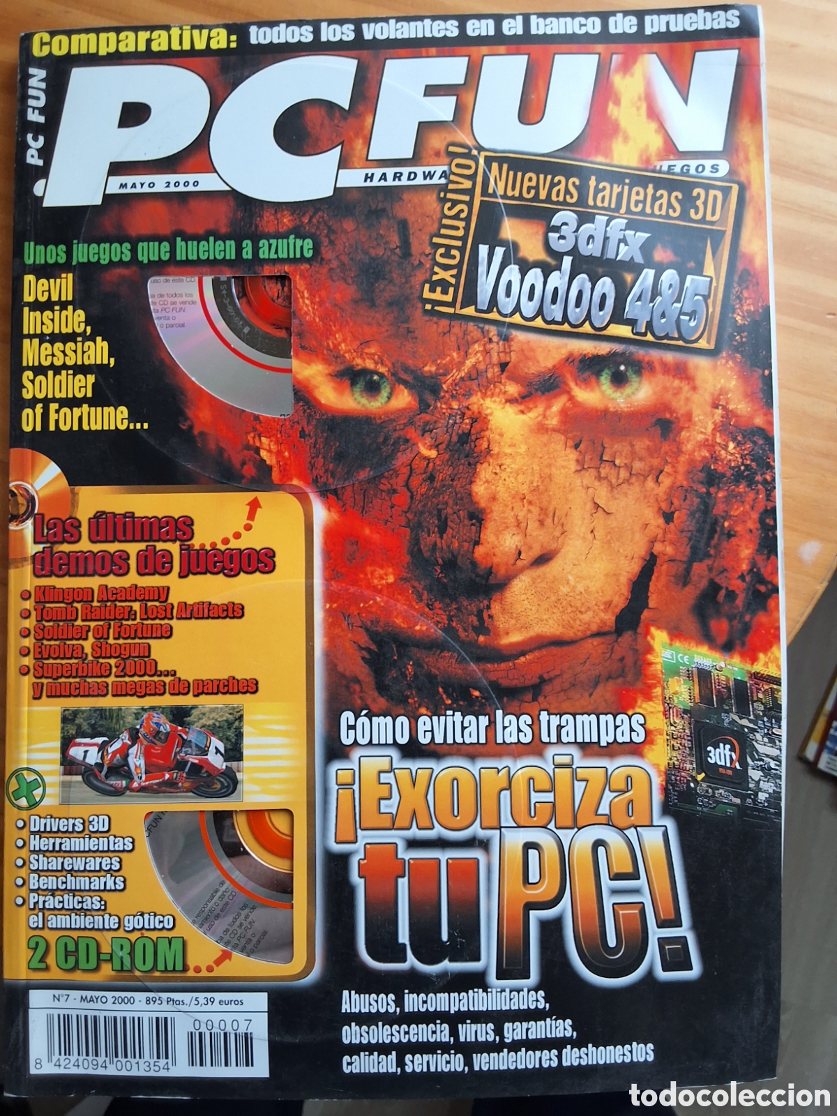 Coleccionismo de Revistas y Peri&oacute;dicos: Pc fun revista juegos n&uacute;mero 7 a&ntilde;o 2000/5 incluye CD sin utilizar