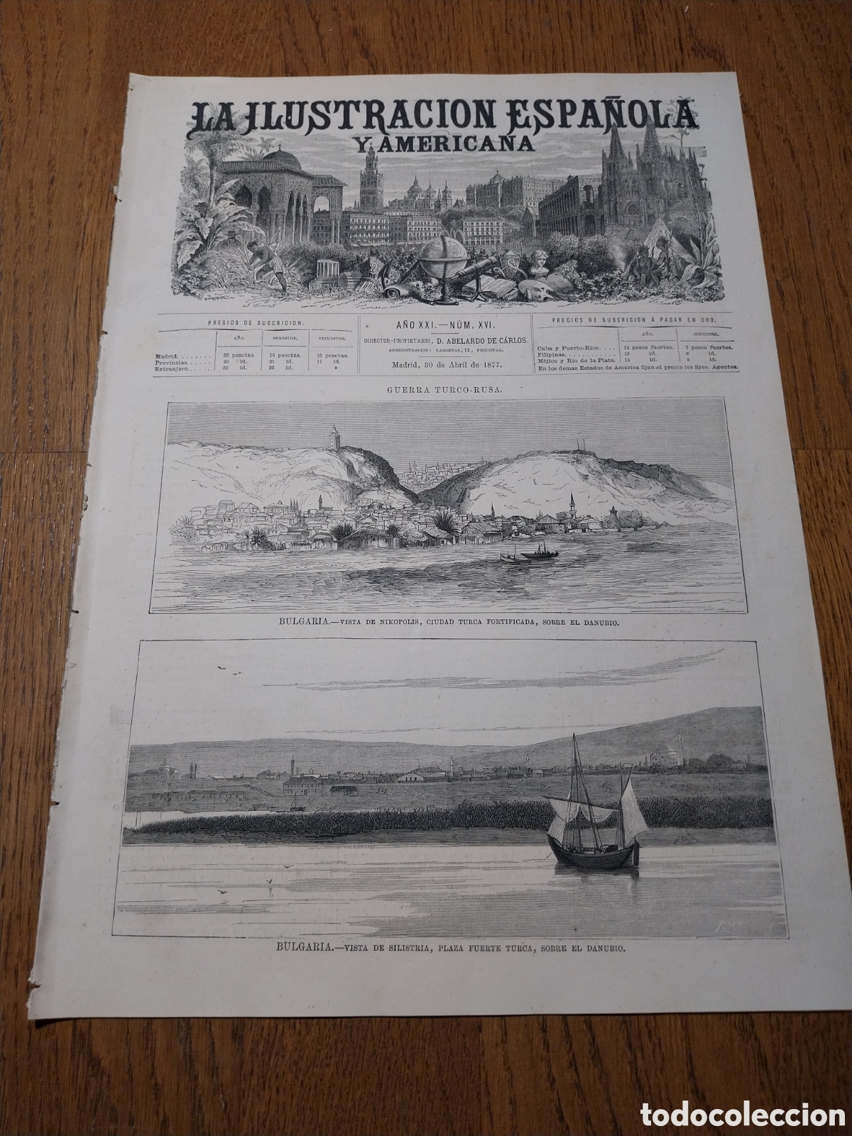 Coleccionismo de Revistas y Peri&oacute;dicos: REVISTA 1877 VISTAS DE BULGARIA