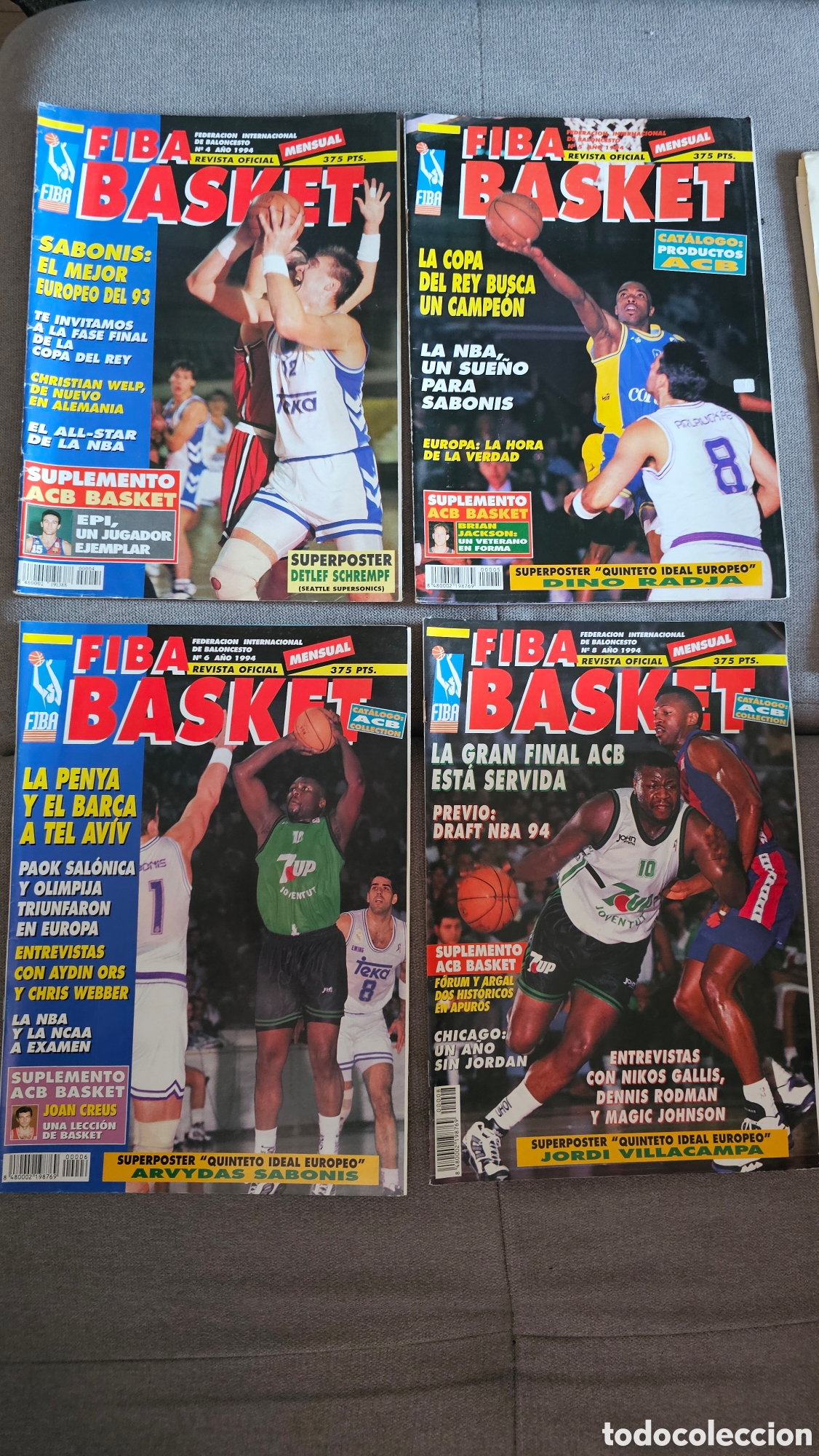 Collezionismo di Riviste e Giornali: 4 Revistas FIBA BASKET