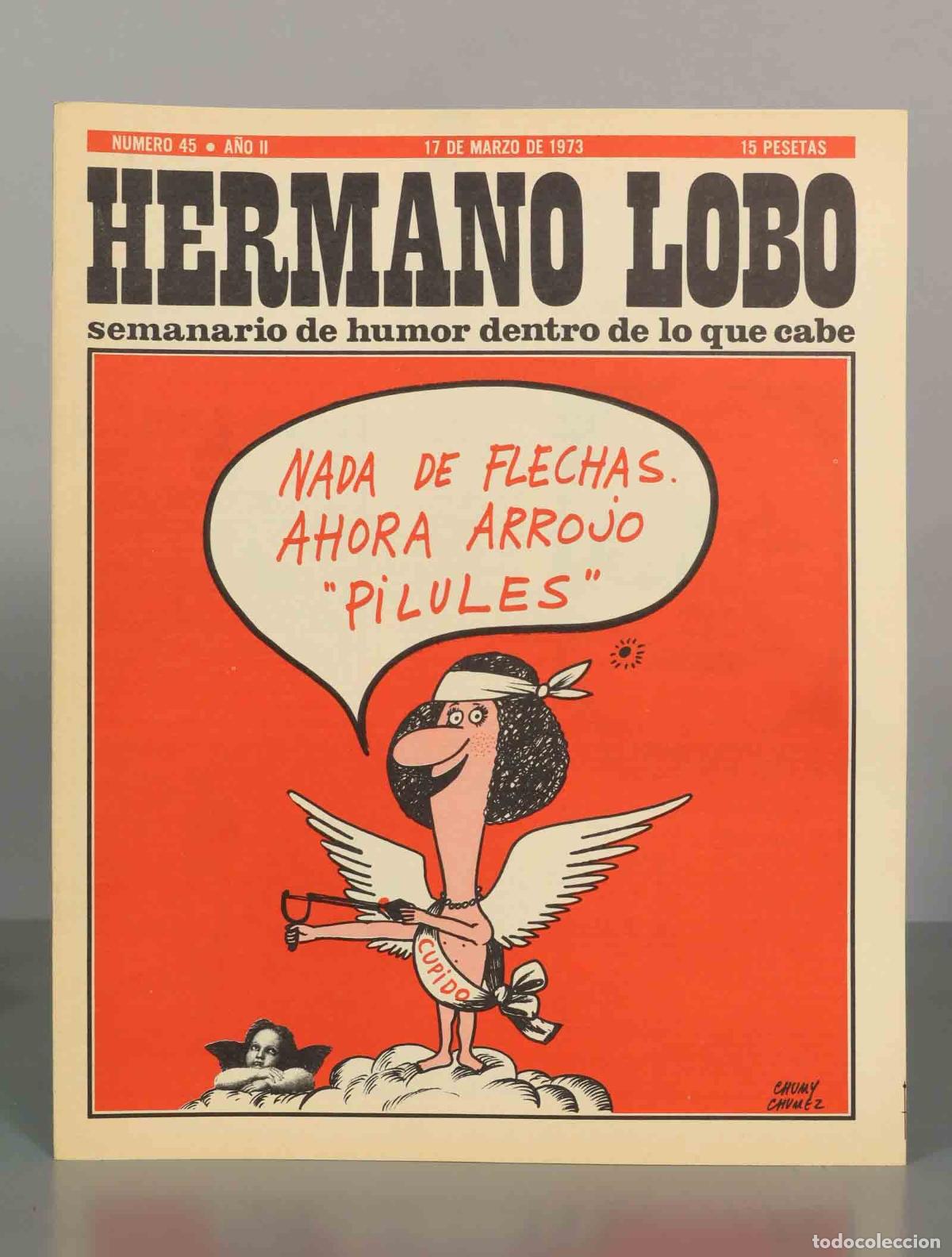 Colecionismo de Revistas e Jornais: HERMANO LOBO. NUMERO 45. A&Ntilde;O II. 17 DE MARZO DE 1973.
