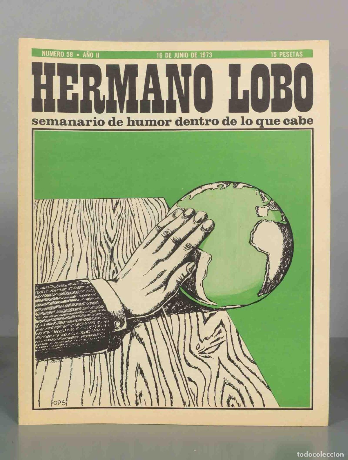 Colecionismo de Revistas e Jornais: HERMANO LOBO. NUMERO 58 &bull; A&Ntilde;O II. 16 DE JUNIO DE 1973.