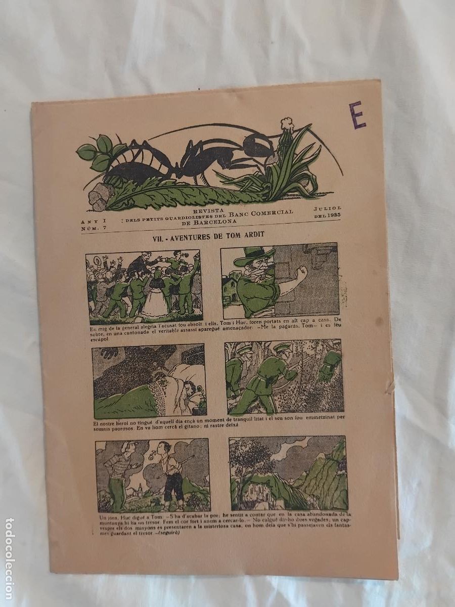 Coleccionismo de Revistas y Peri&oacute;dicos: REVISTA DELS PETITS GUARDIOLISTES DEL BANC COMERCIAL DE BARCELONA ANY I N&ordm; 7. JULIOL 1935.