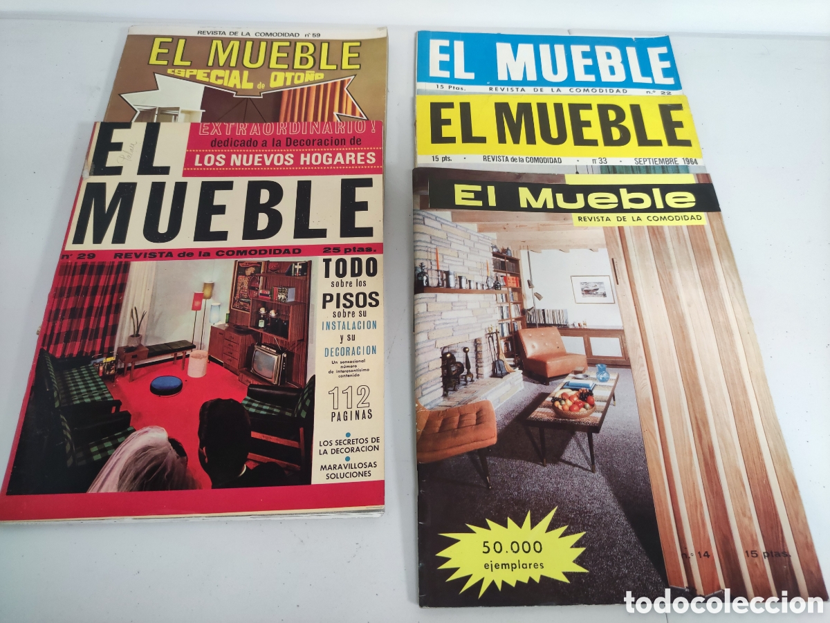 Collezionismo di Riviste e Giornali: Lote 5 revistas El Mueble a&ntilde;os 60