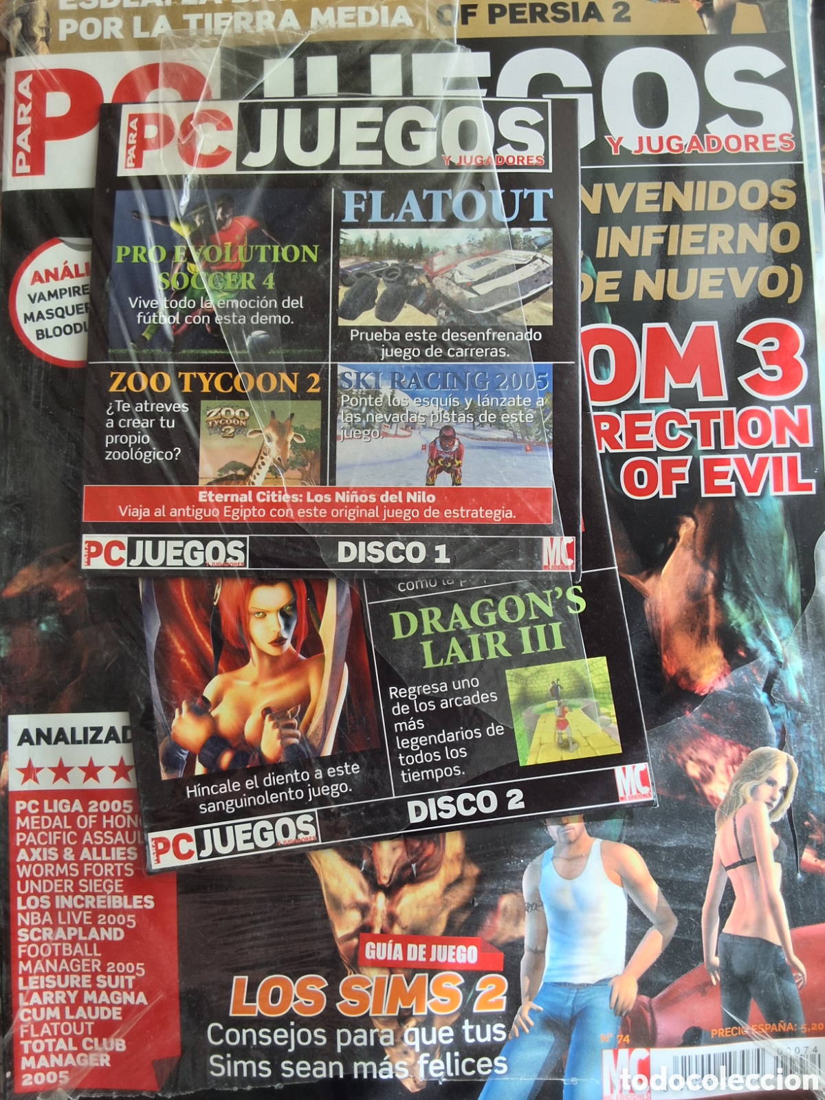 Coleccionismo de Revistas y Peri&oacute;dicos: Pc juegos y jugadores revista n&uacute;mero 74 a&ntilde;o 2005/1 incluye CDs
