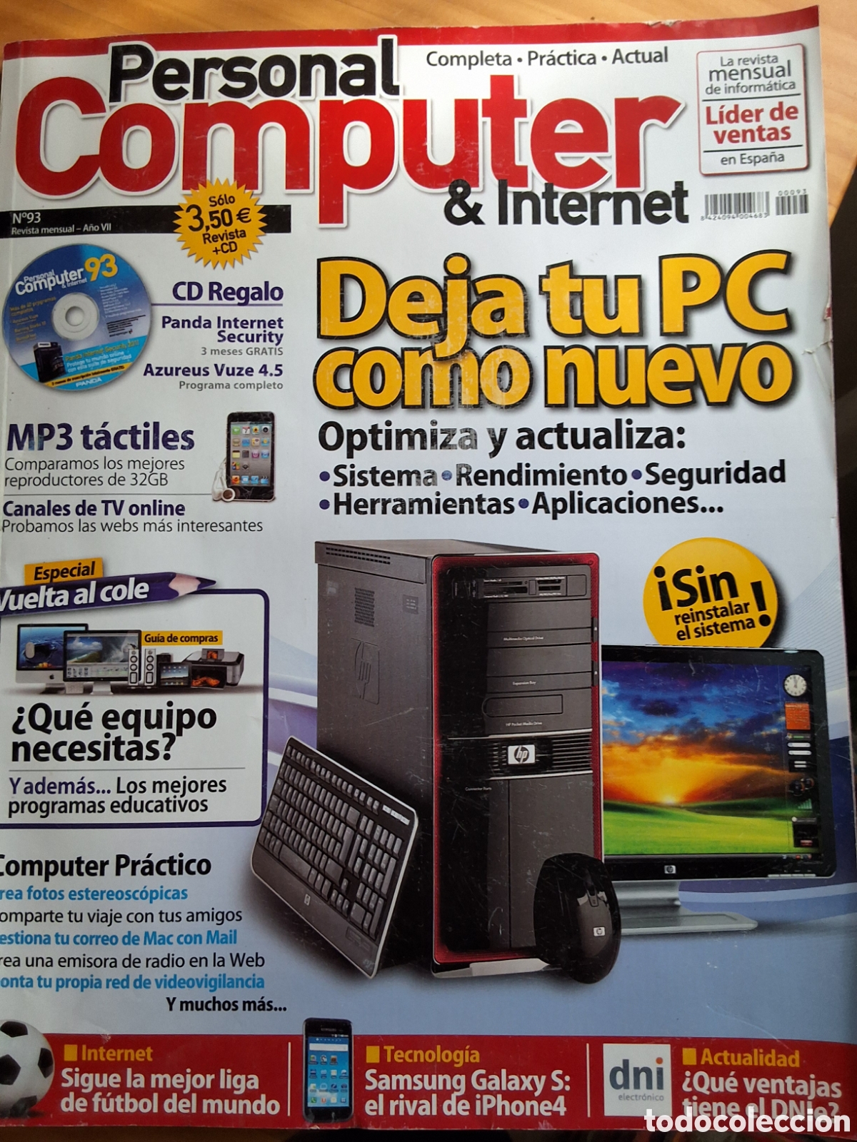 Coleccionismo de Revistas y Peri&oacute;dicos: Personal computer & Internet revista n&uacute;mero 93 a&ntilde;o 2010/10 incluye CD